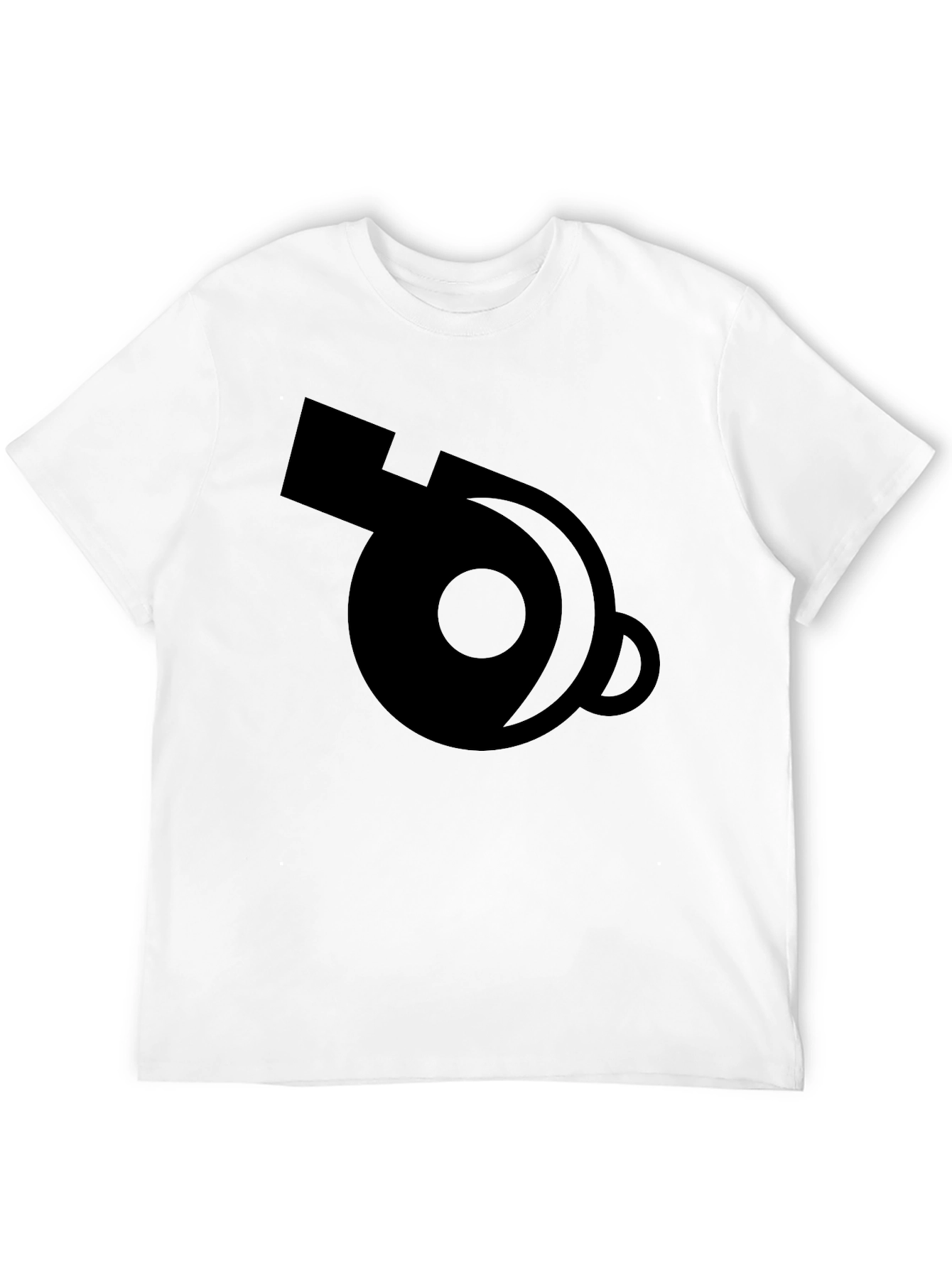 Referee Whistle Graphic T-Shirt - Black