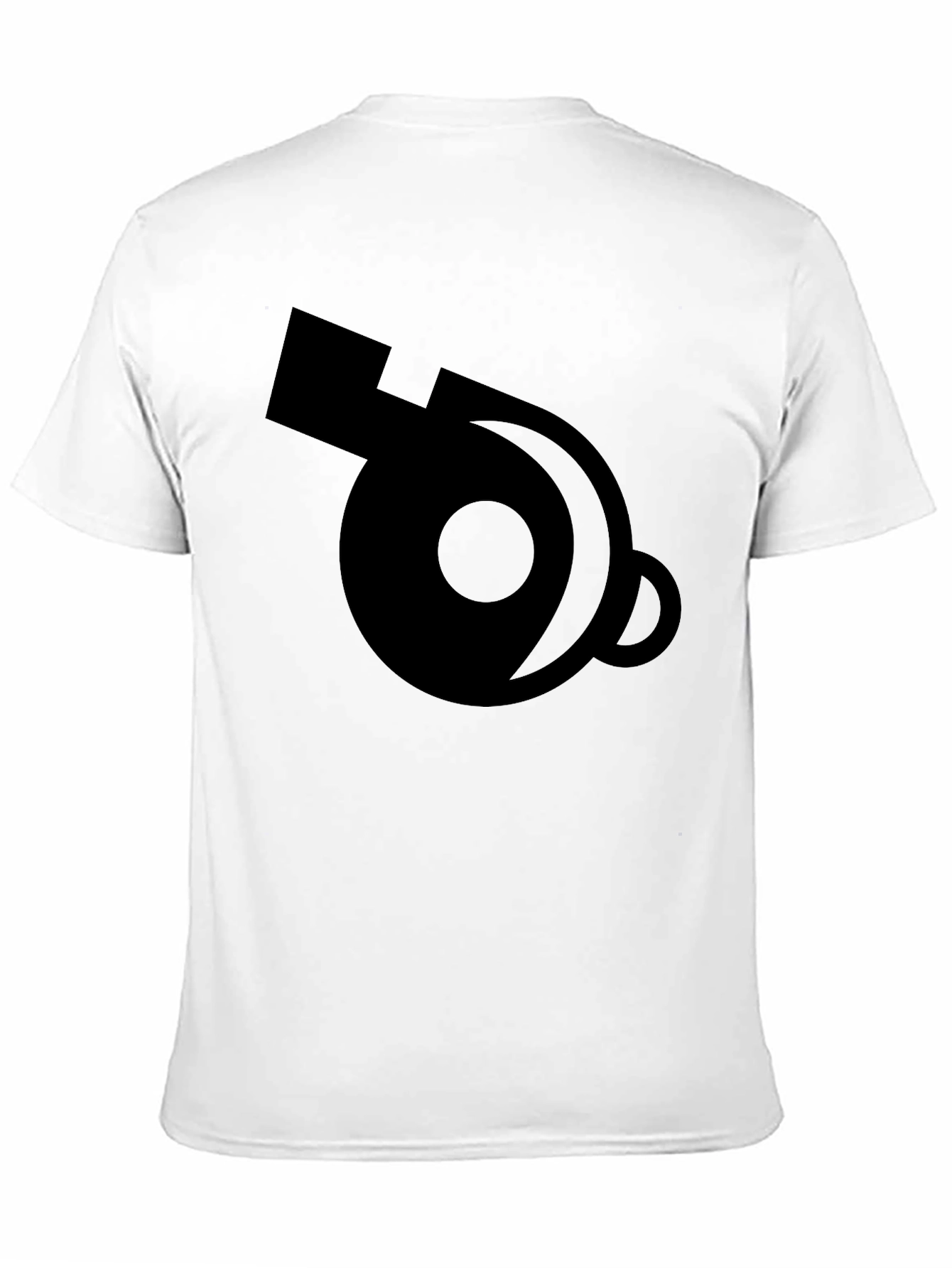 Referee Whistle Graphic T-Shirt - Black