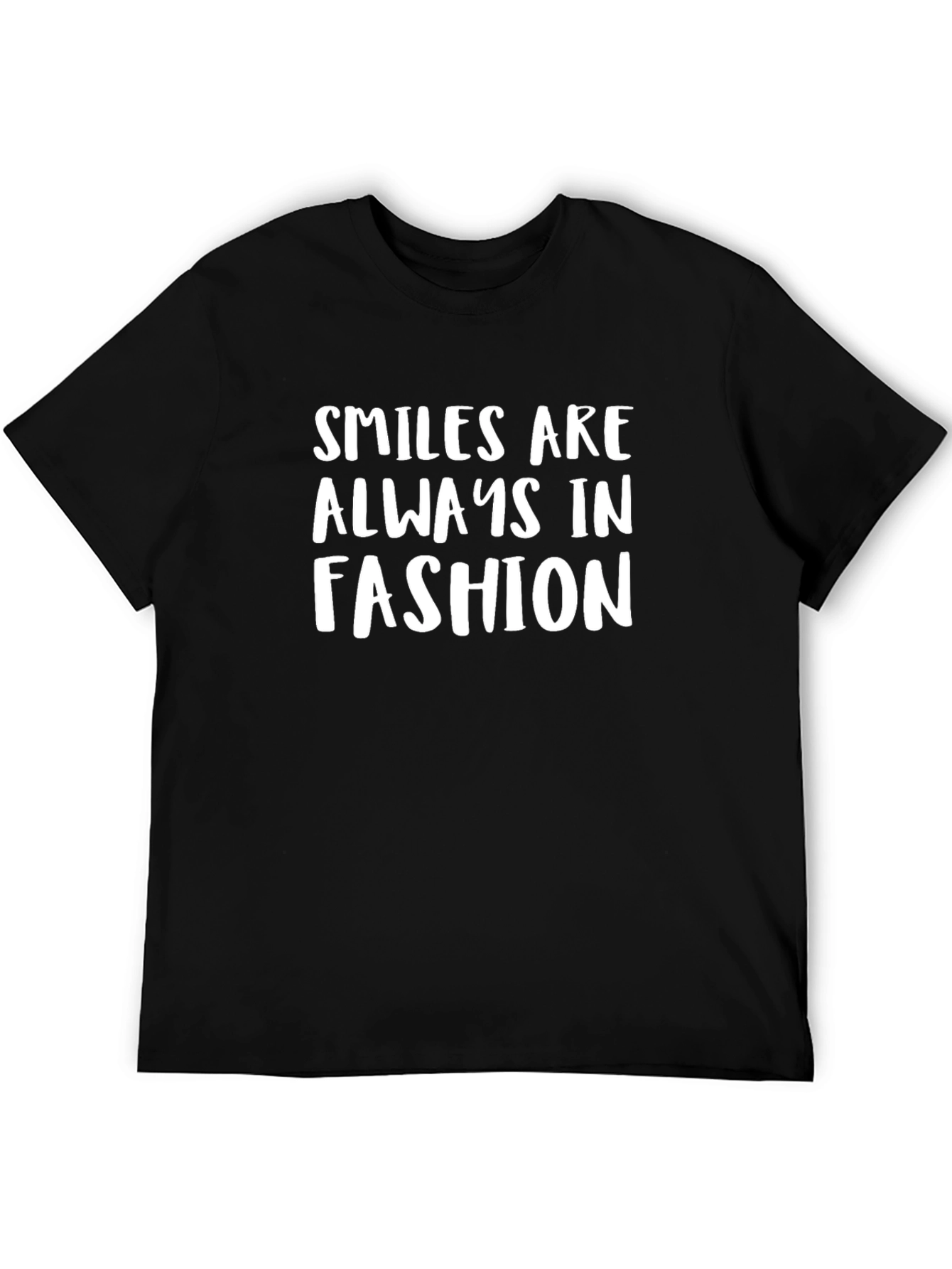 Smiles Are Always In Fashion Black Graphic Tee