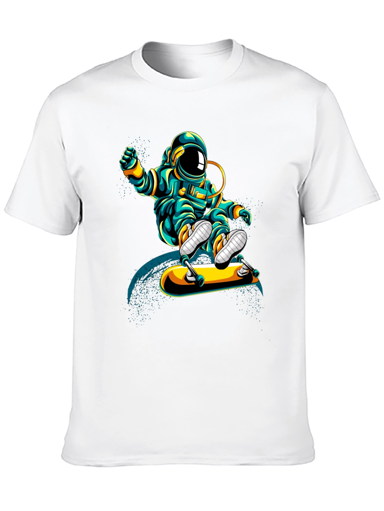 Astronaut Skateboarder Graphic T-Shirt