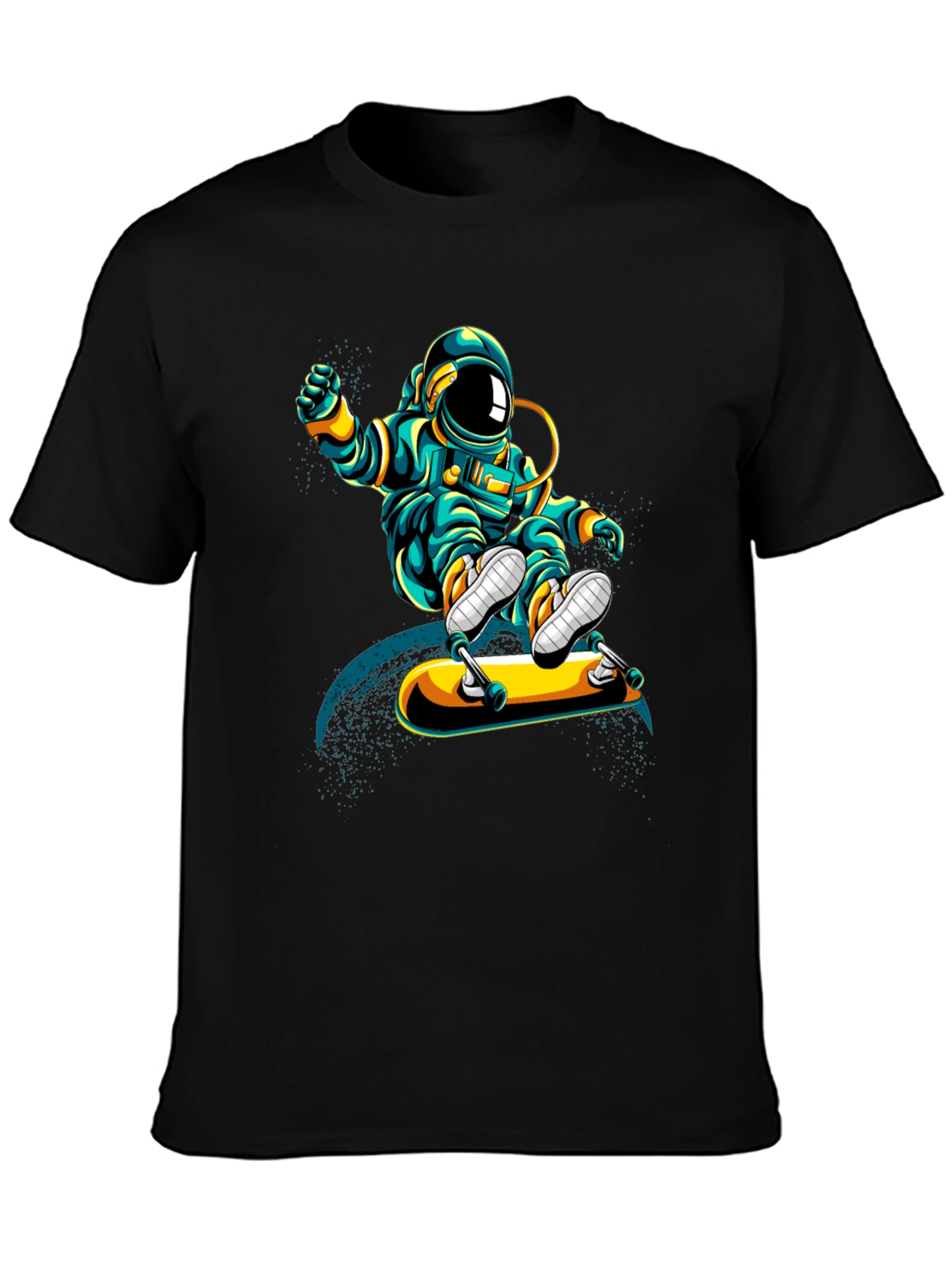 Astronaut Skateboarder Graphic T-Shirt
