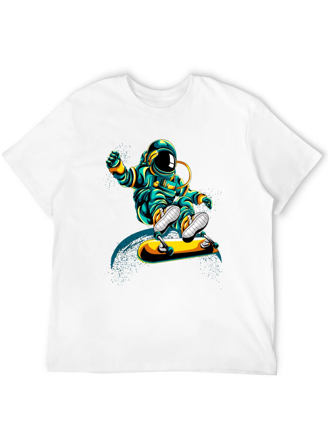 Astronaut Skateboarder Graphic T-Shirt