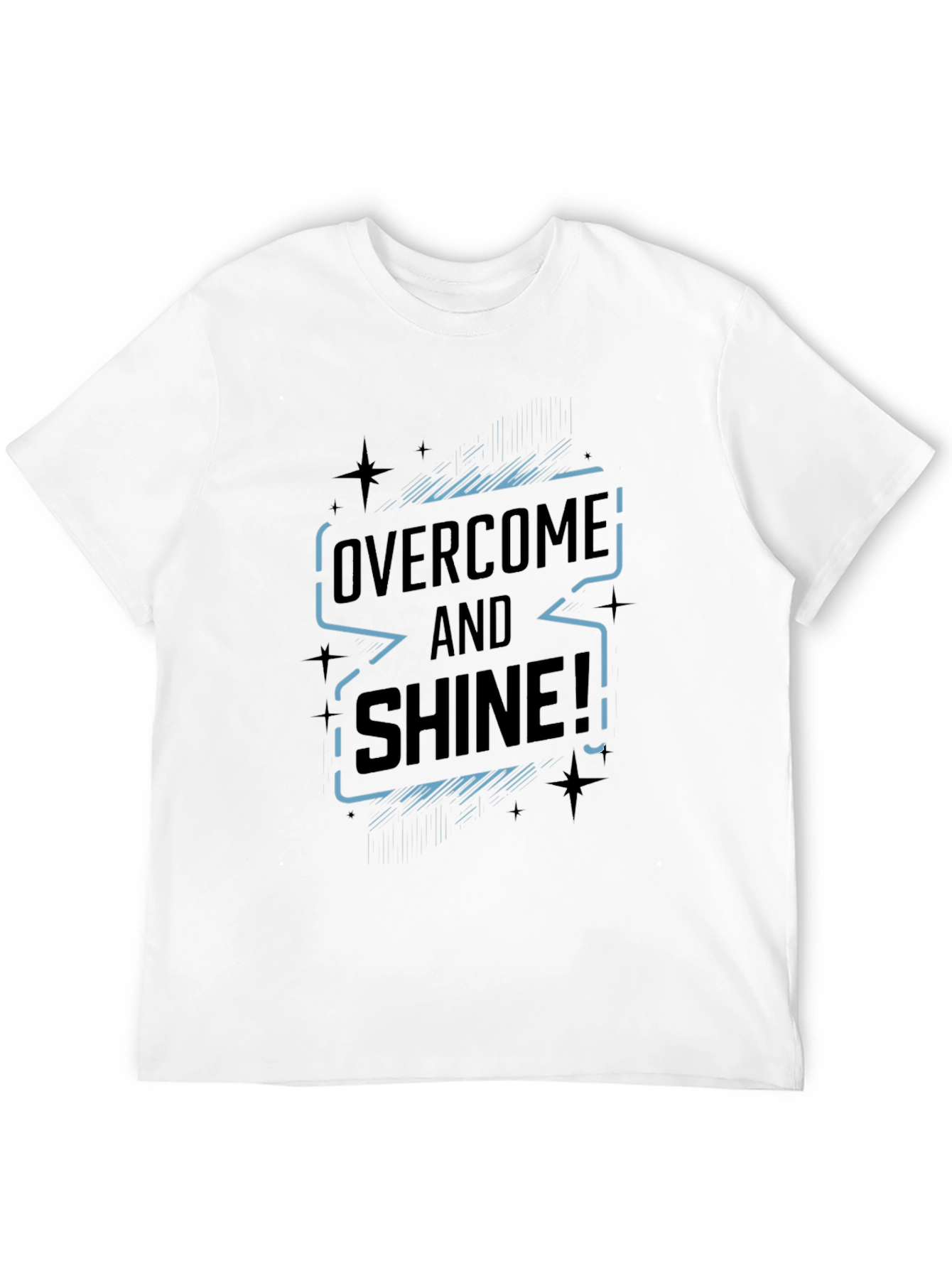 Overcome and Shine Black Graphic T-Shirt