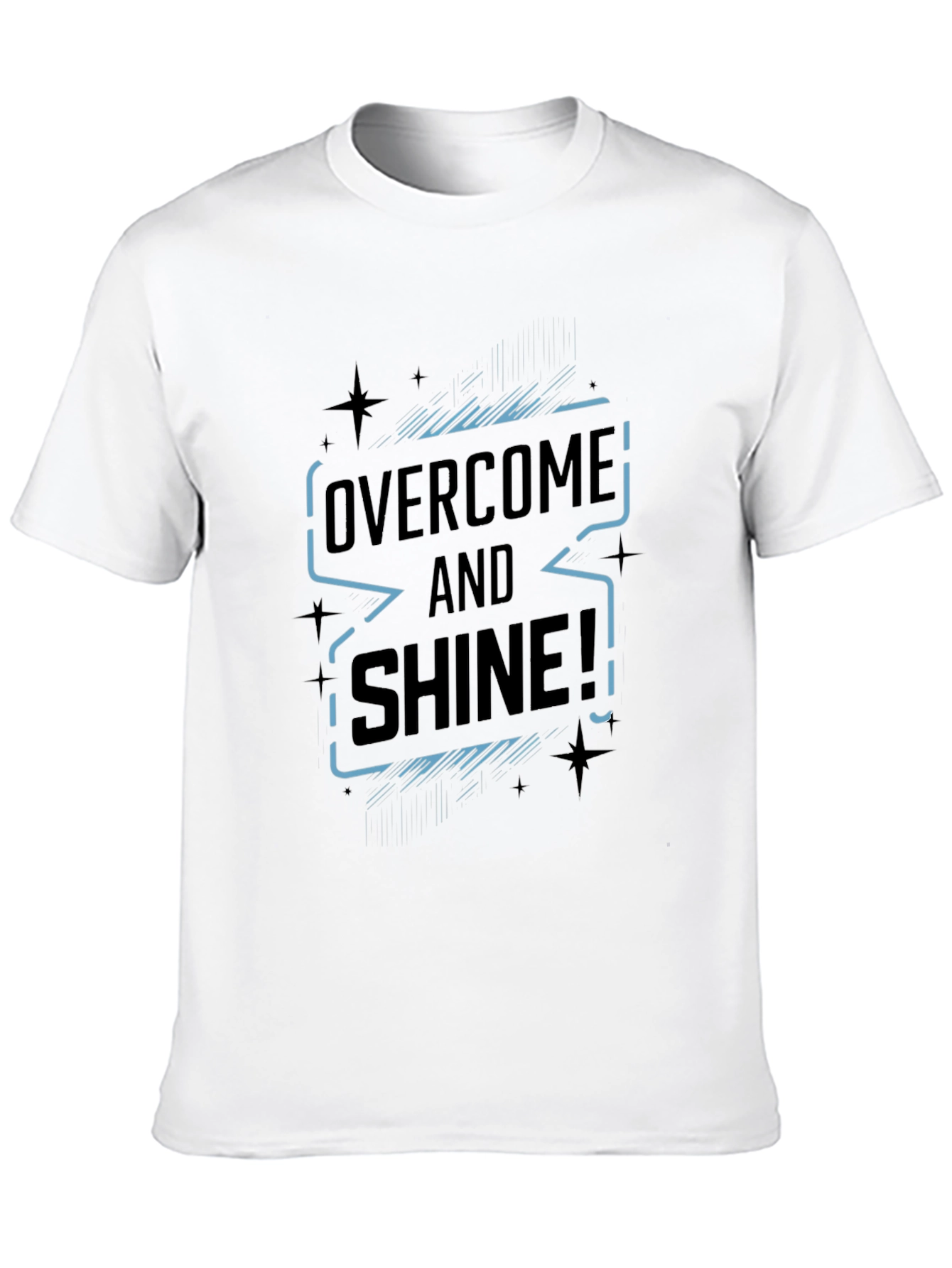 Overcome and Shine Black Graphic T-Shirt