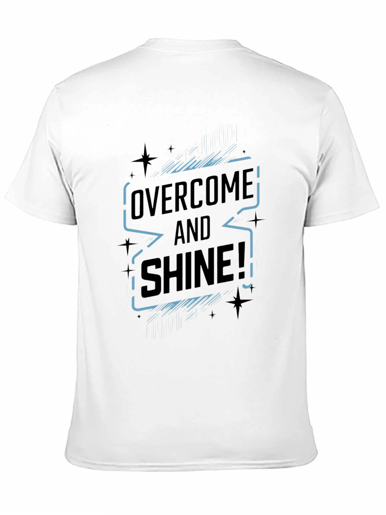 Overcome and Shine Black Graphic T-Shirt