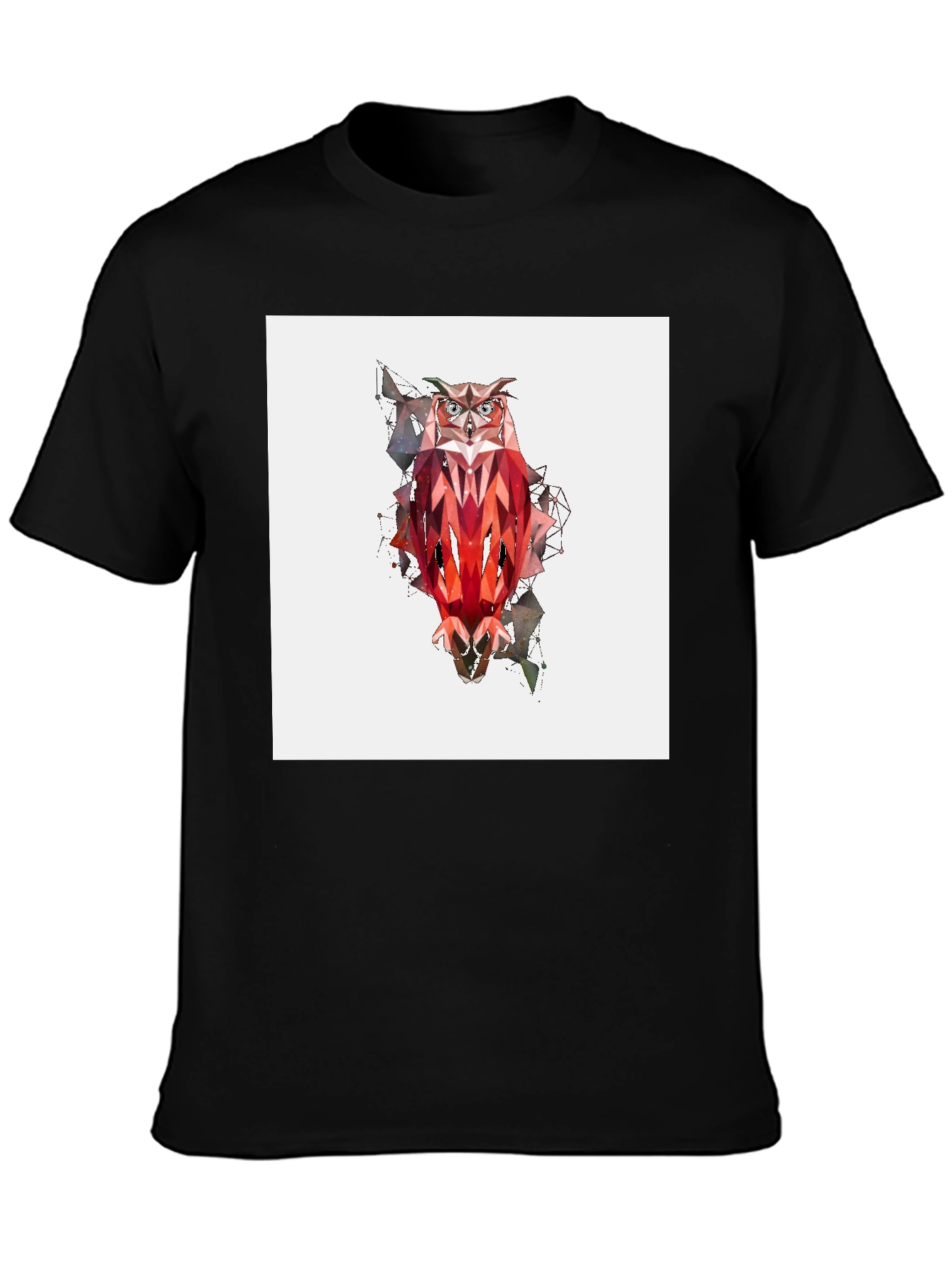 Geometric Owl Graphic Tee - Modern Art Style
