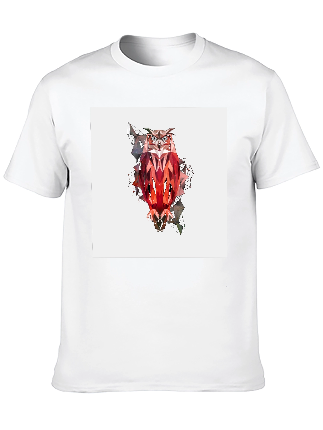 Geometric Owl Graphic Tee - Modern Art Style