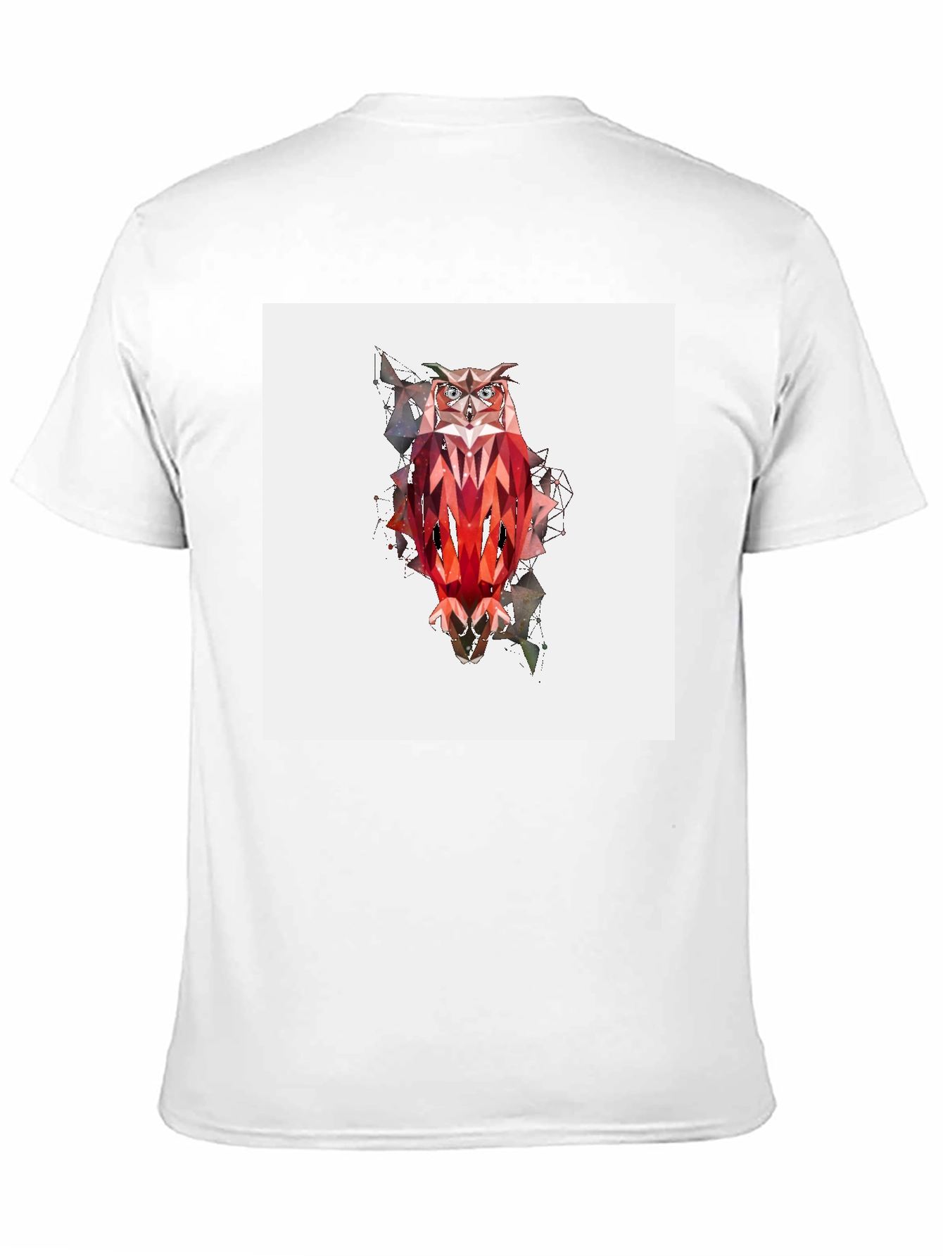 Geometric Owl Graphic Tee - Modern Art Style