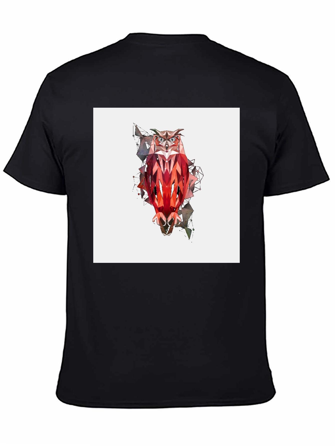 Geometric Owl Graphic Tee - Modern Art Style