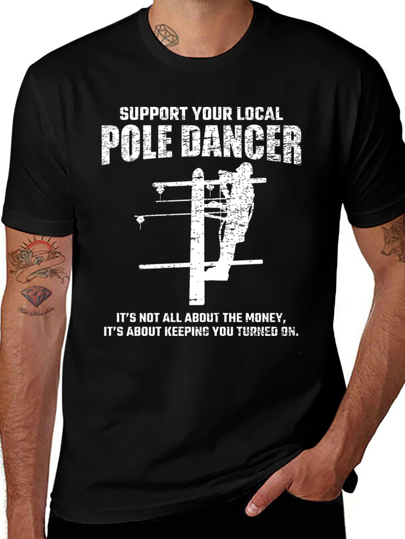 Support Your Local Pole Dancer Graphic T-Shirt