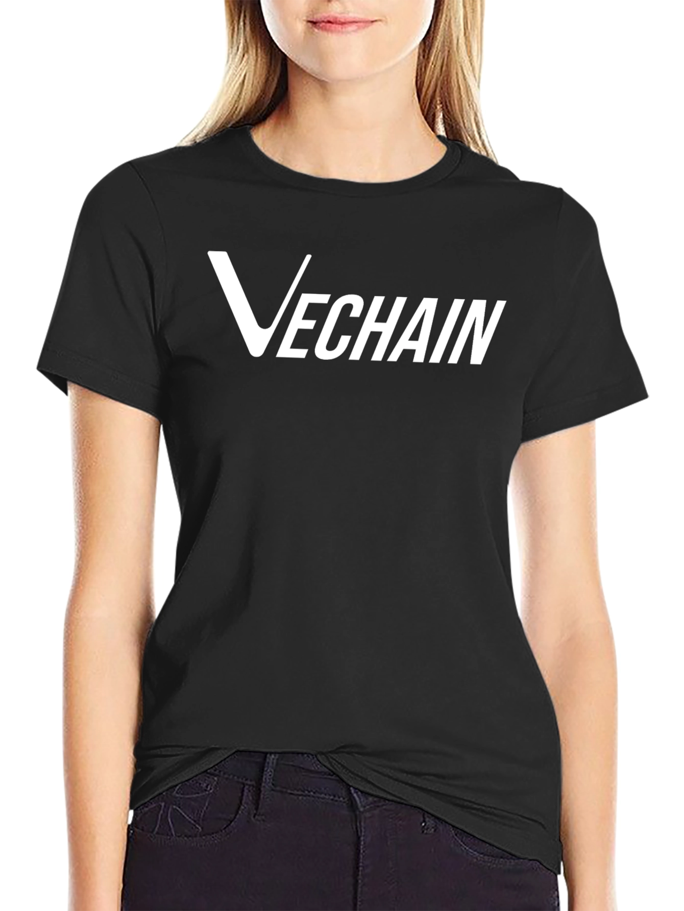 VeChain Logo T-Shirt - Black Comfortable Fit