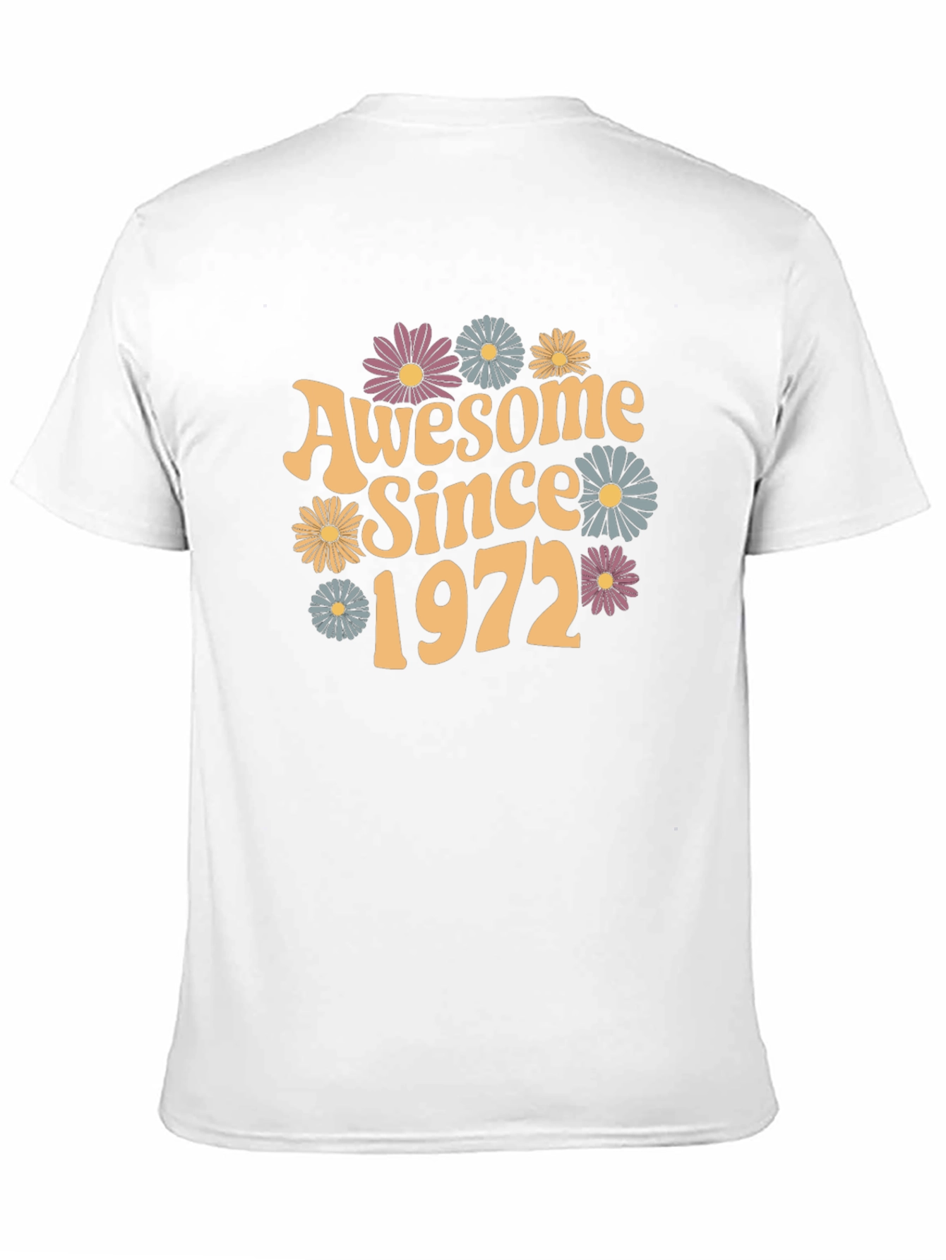Awesome Since 1972 T-Shirt - Retro Floral Design