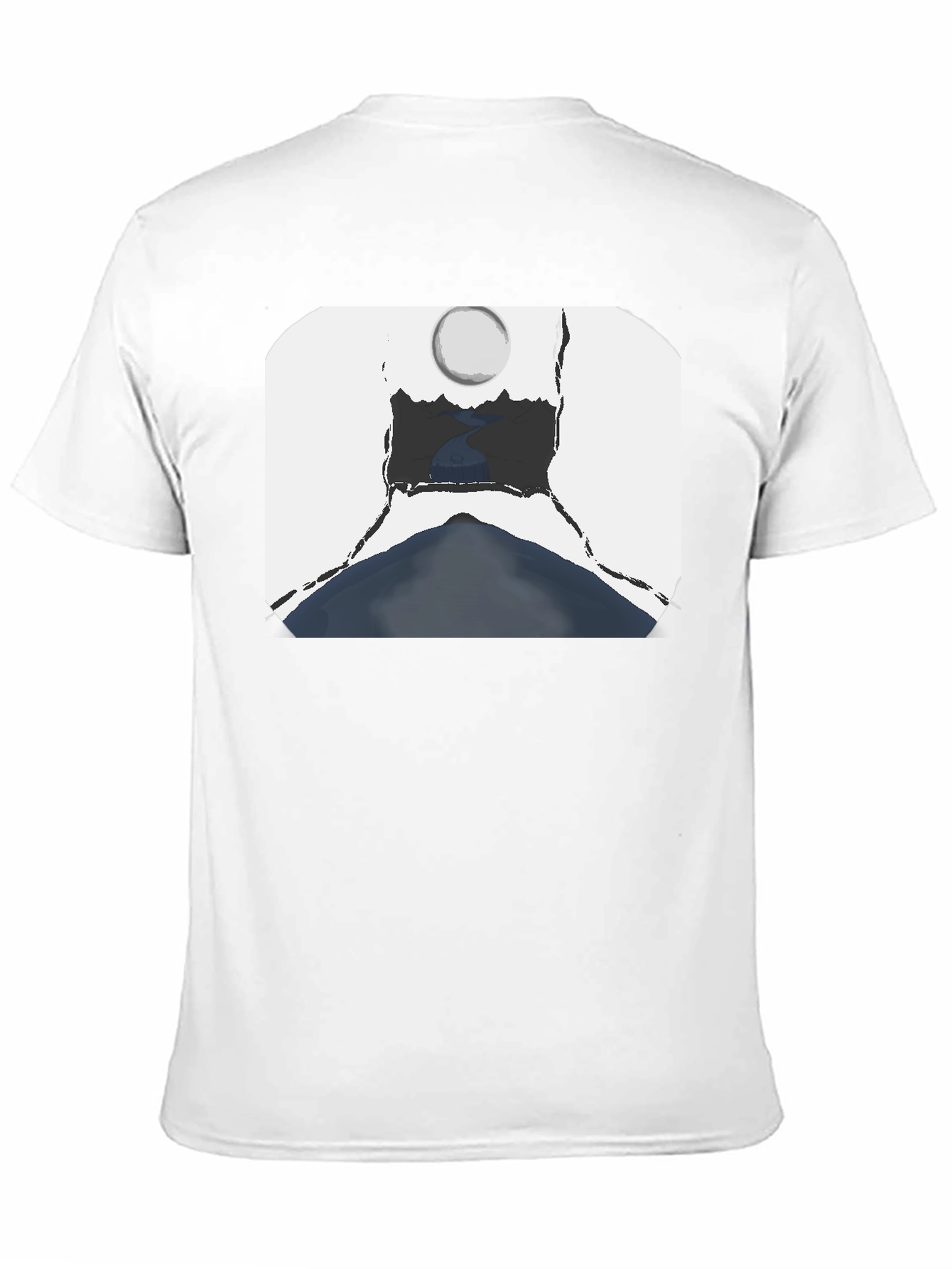 Artistic Landscape Graphic Tee - Black
