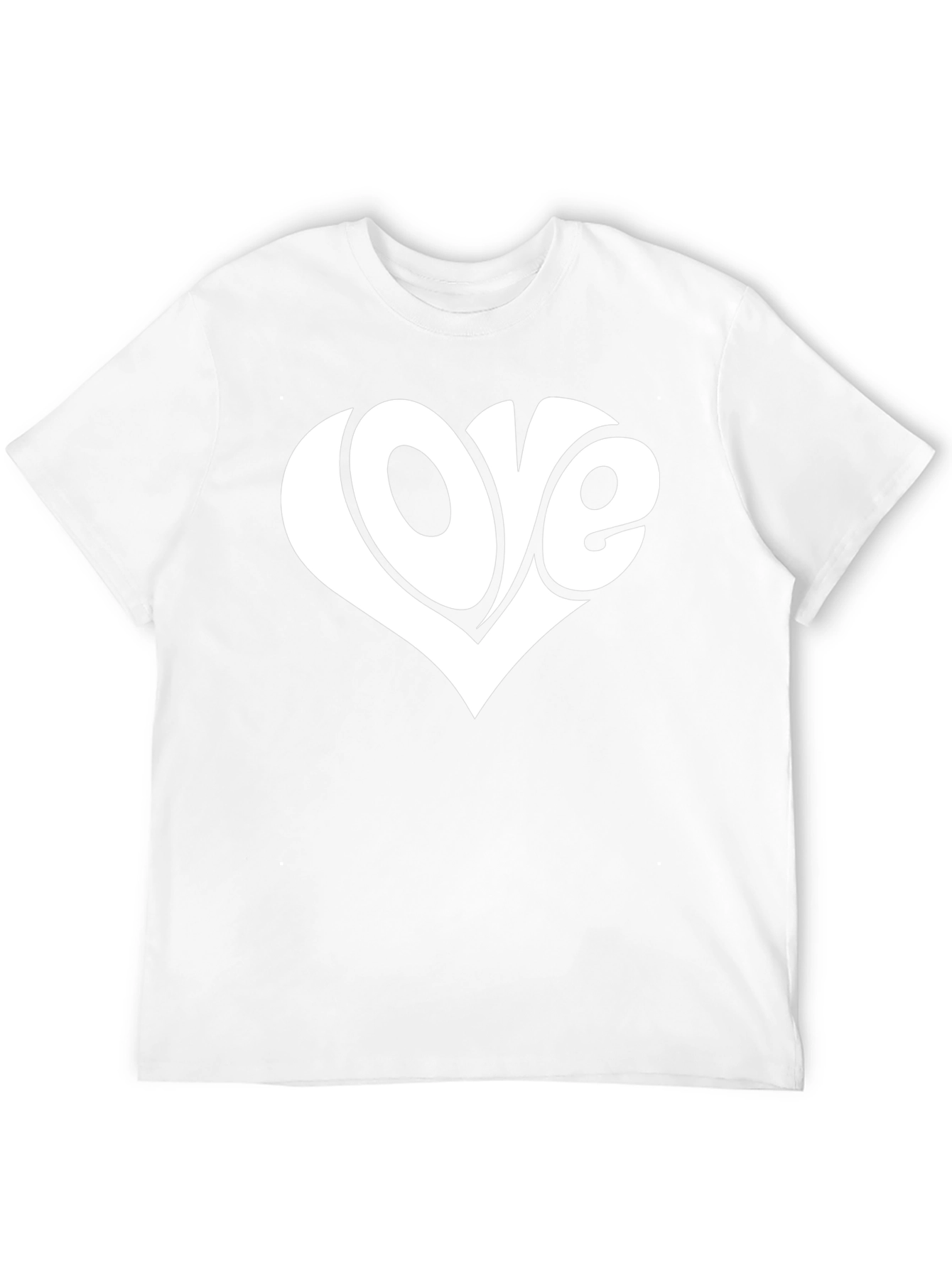 Love Heart Graphic T-Shirt - Black Casual Tee