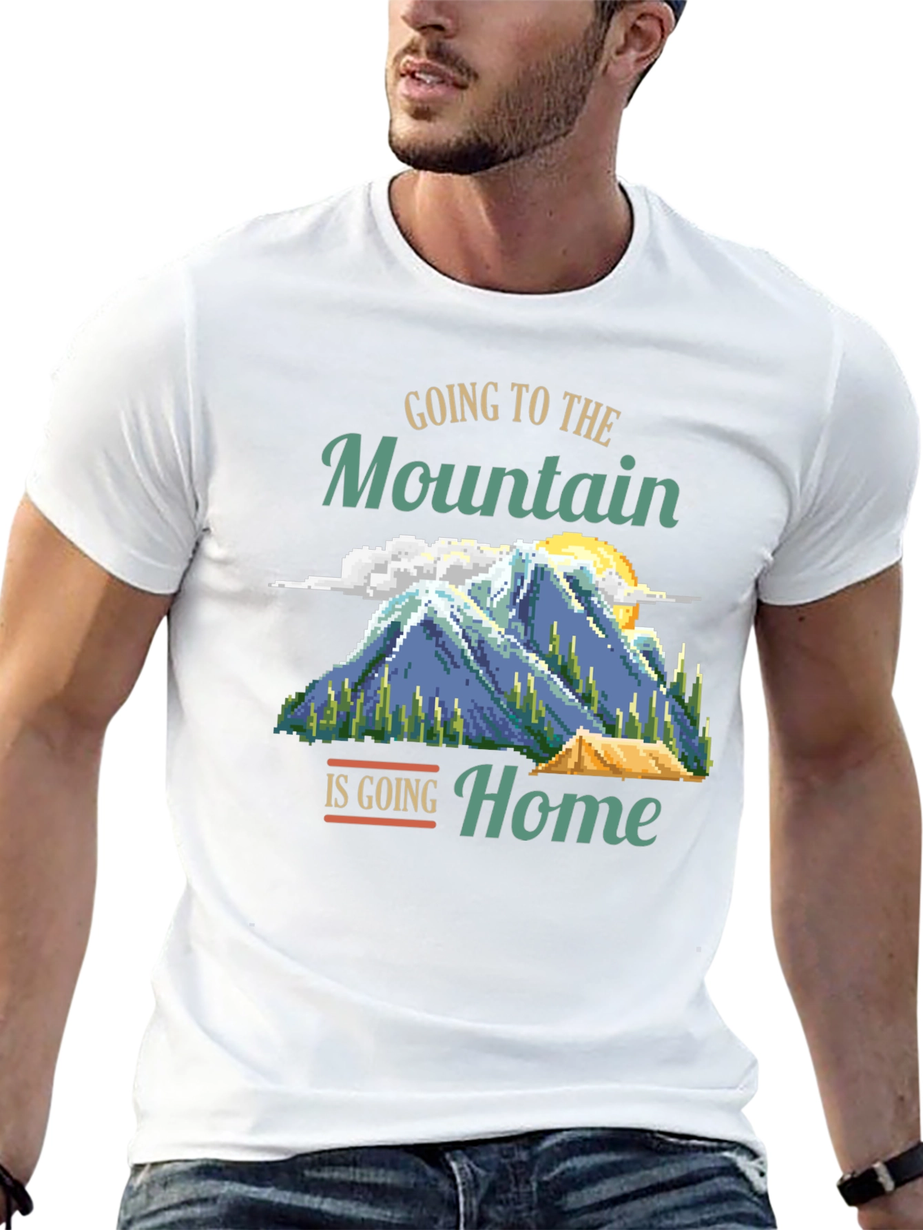 Mountain Home Graphic Tee - Camping Adventure Shirt