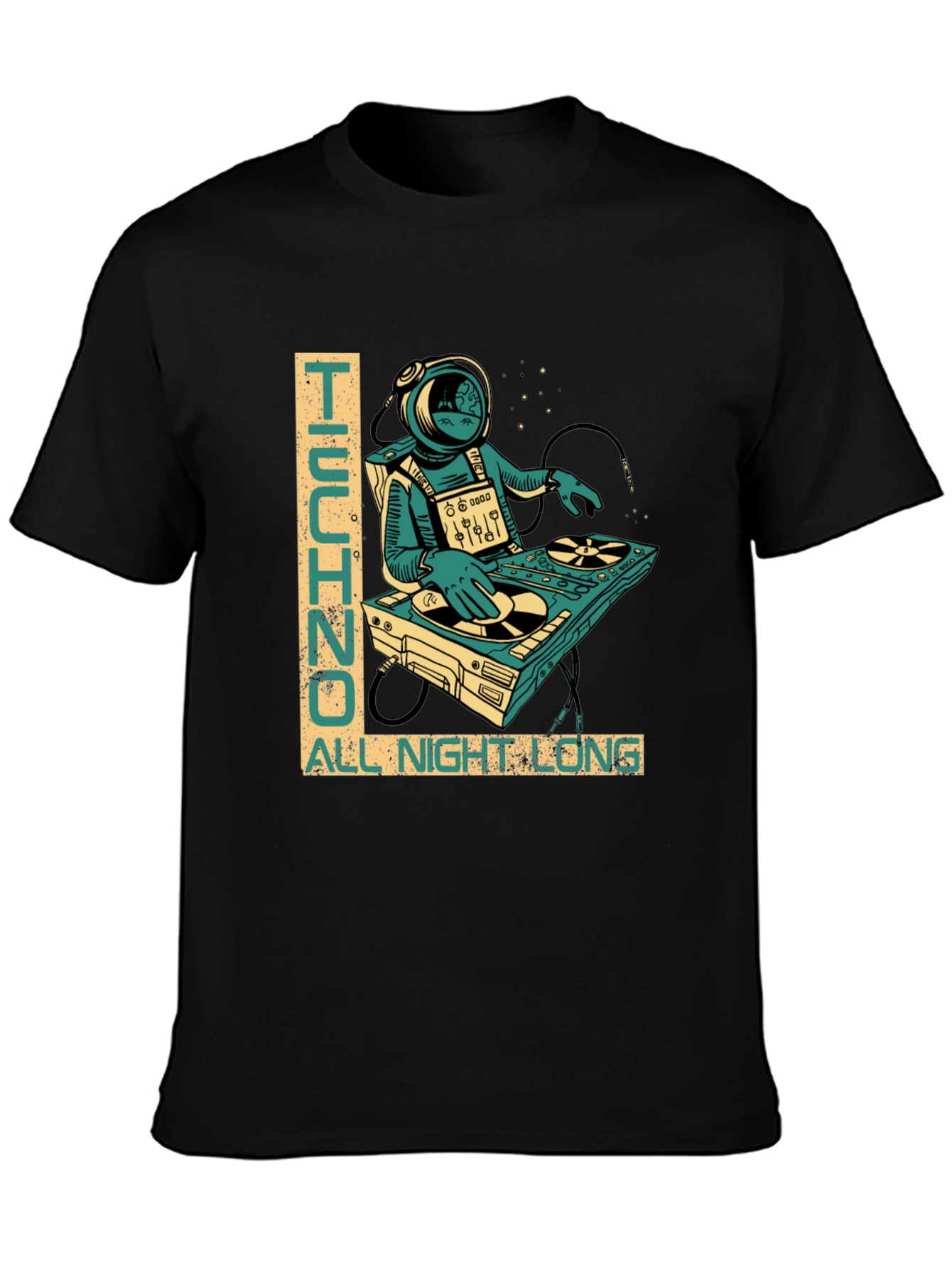 Techno All Night Long Graphic T-Shirt