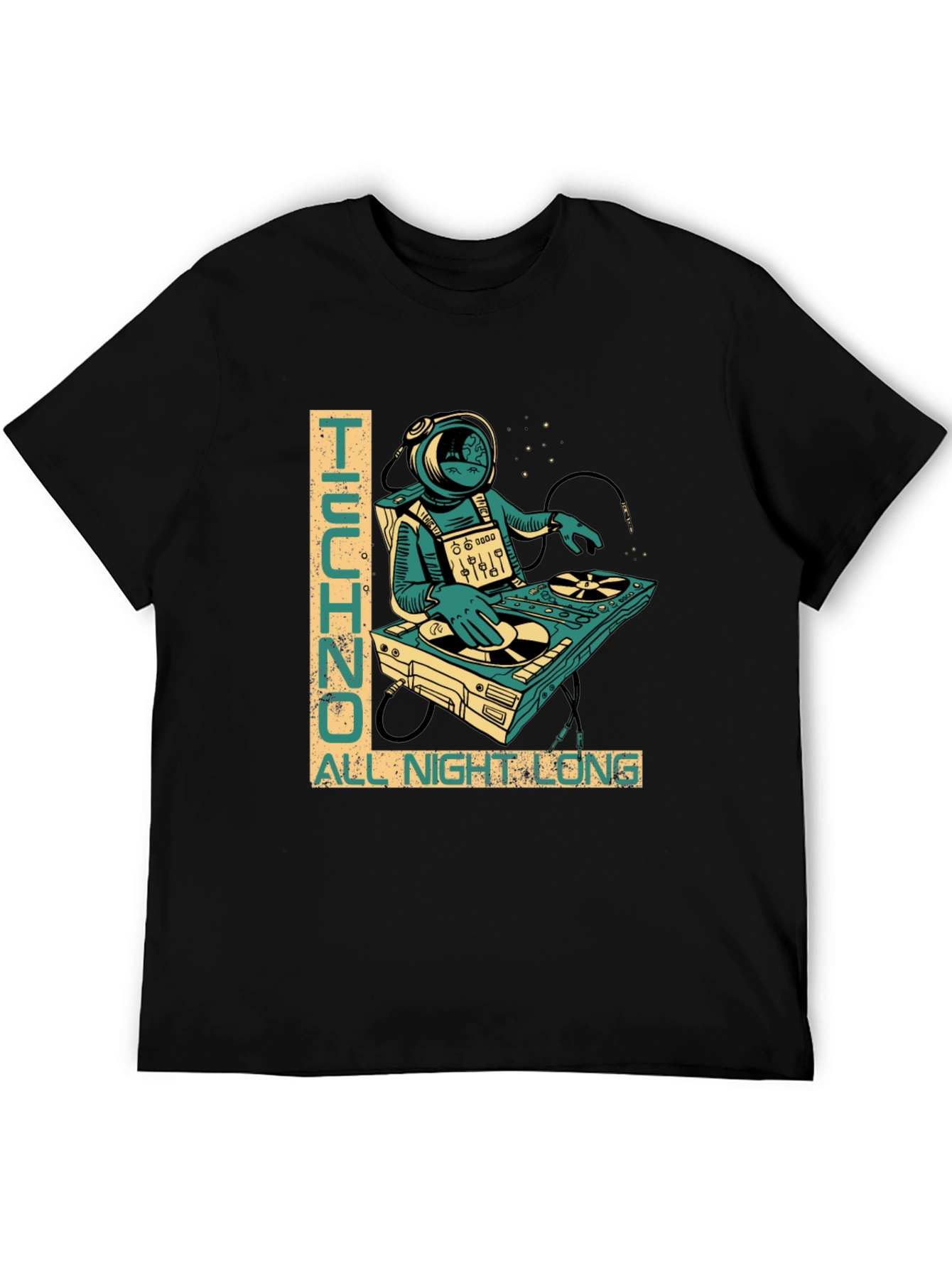 Techno All Night Long Graphic T-Shirt