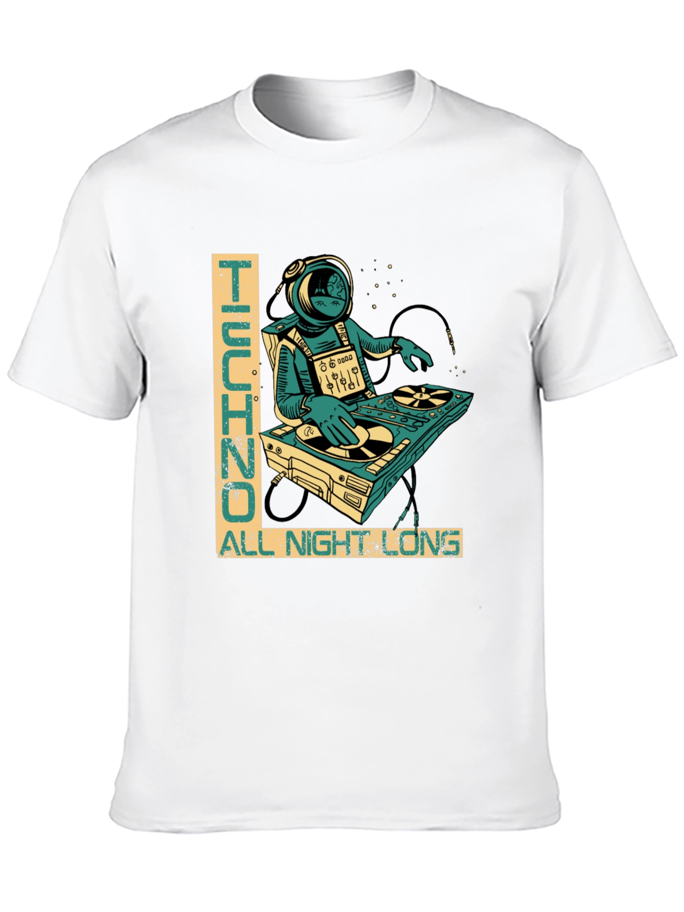 Techno All Night Long Graphic T-Shirt