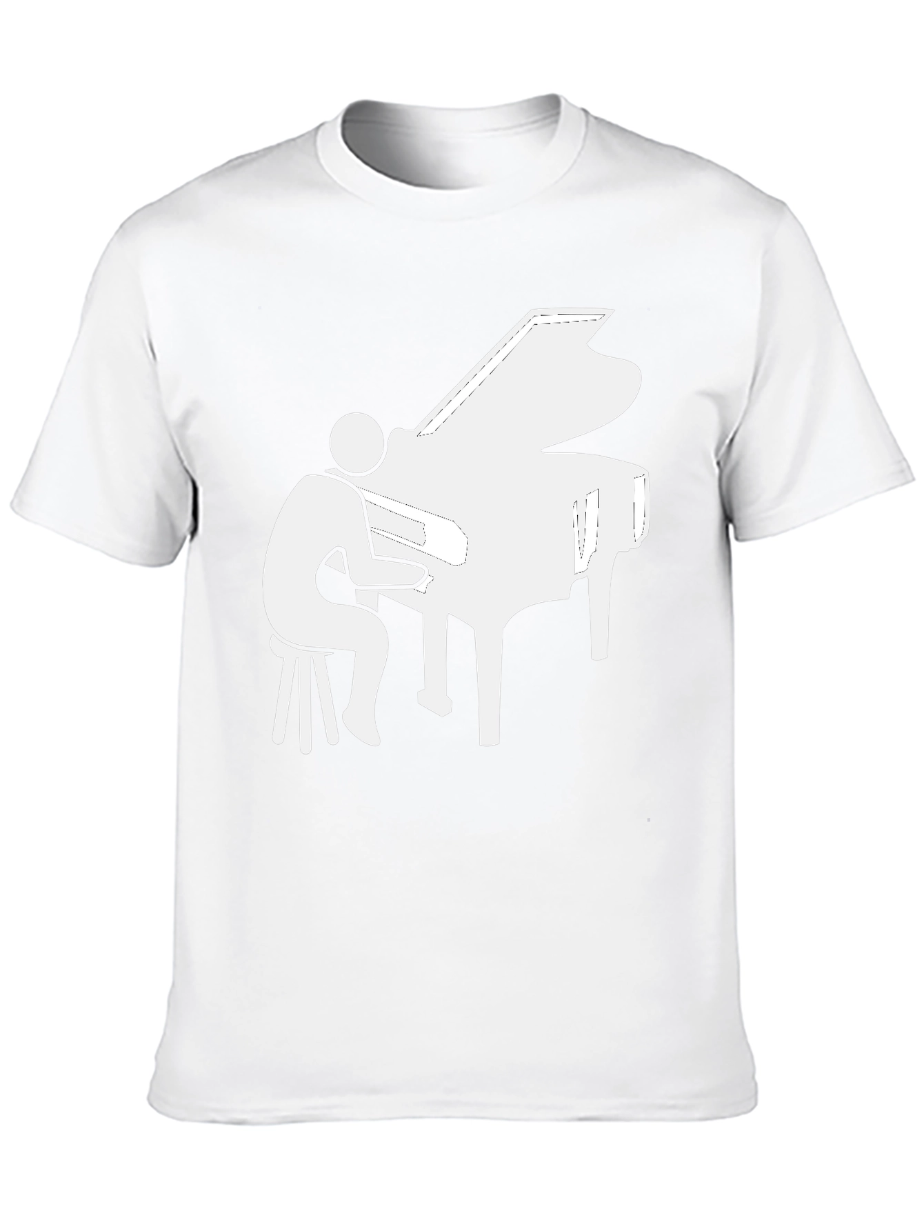 Piano Player Graphic Tee - Musician T-Shirt