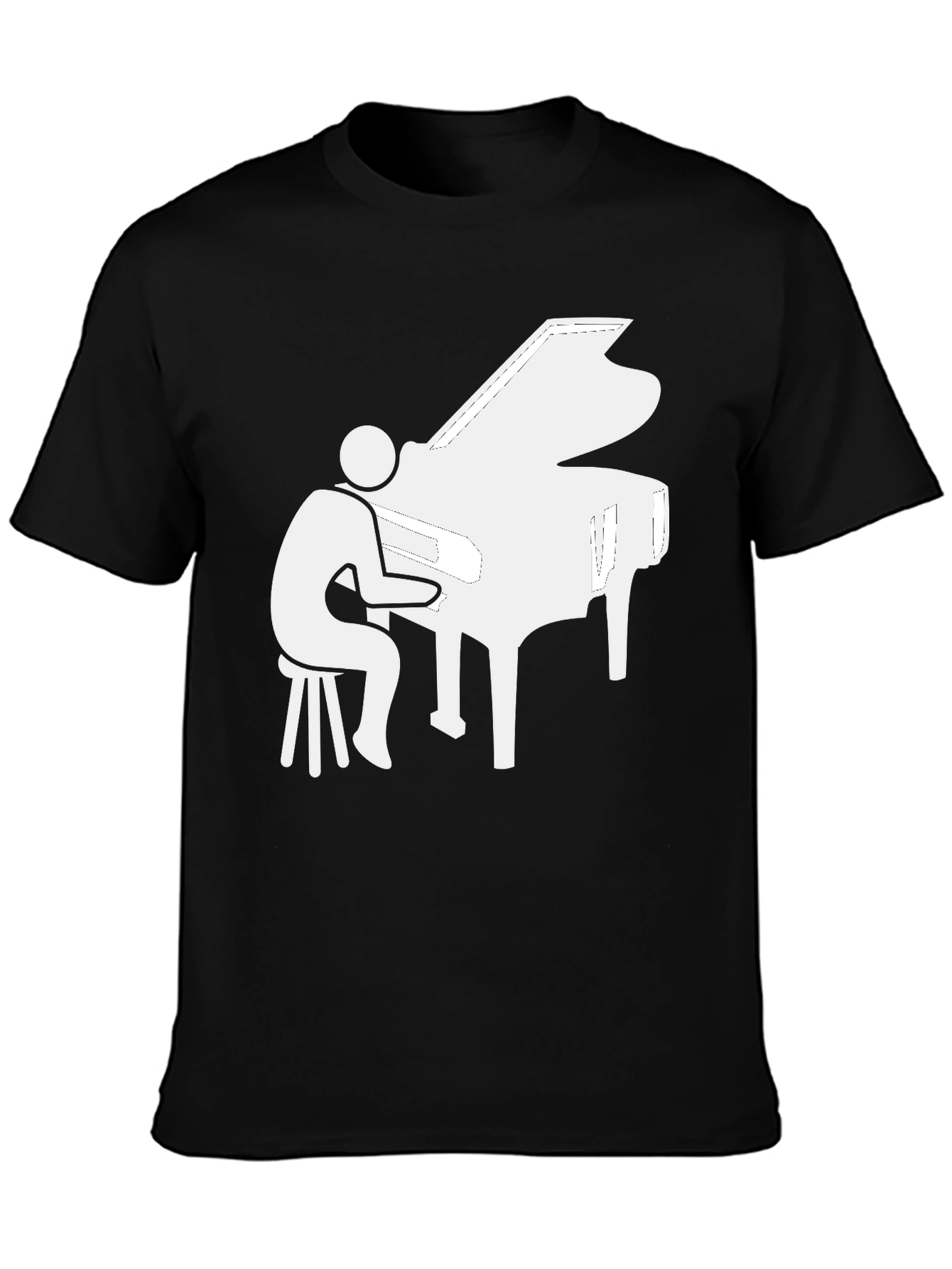 Piano Player Graphic Tee - Musician T-Shirt
