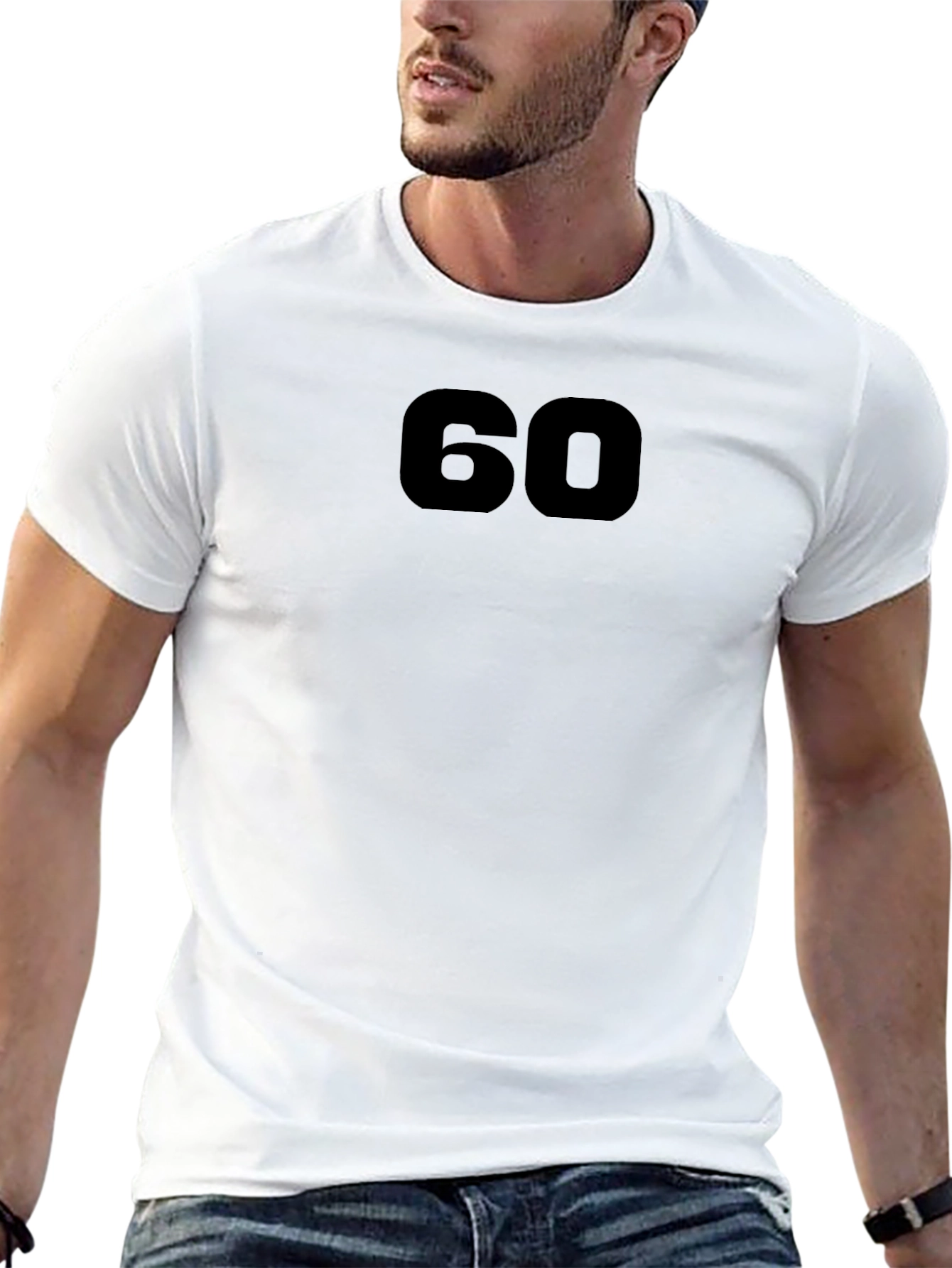 60 Black Tee - Unisex Cotton Blend