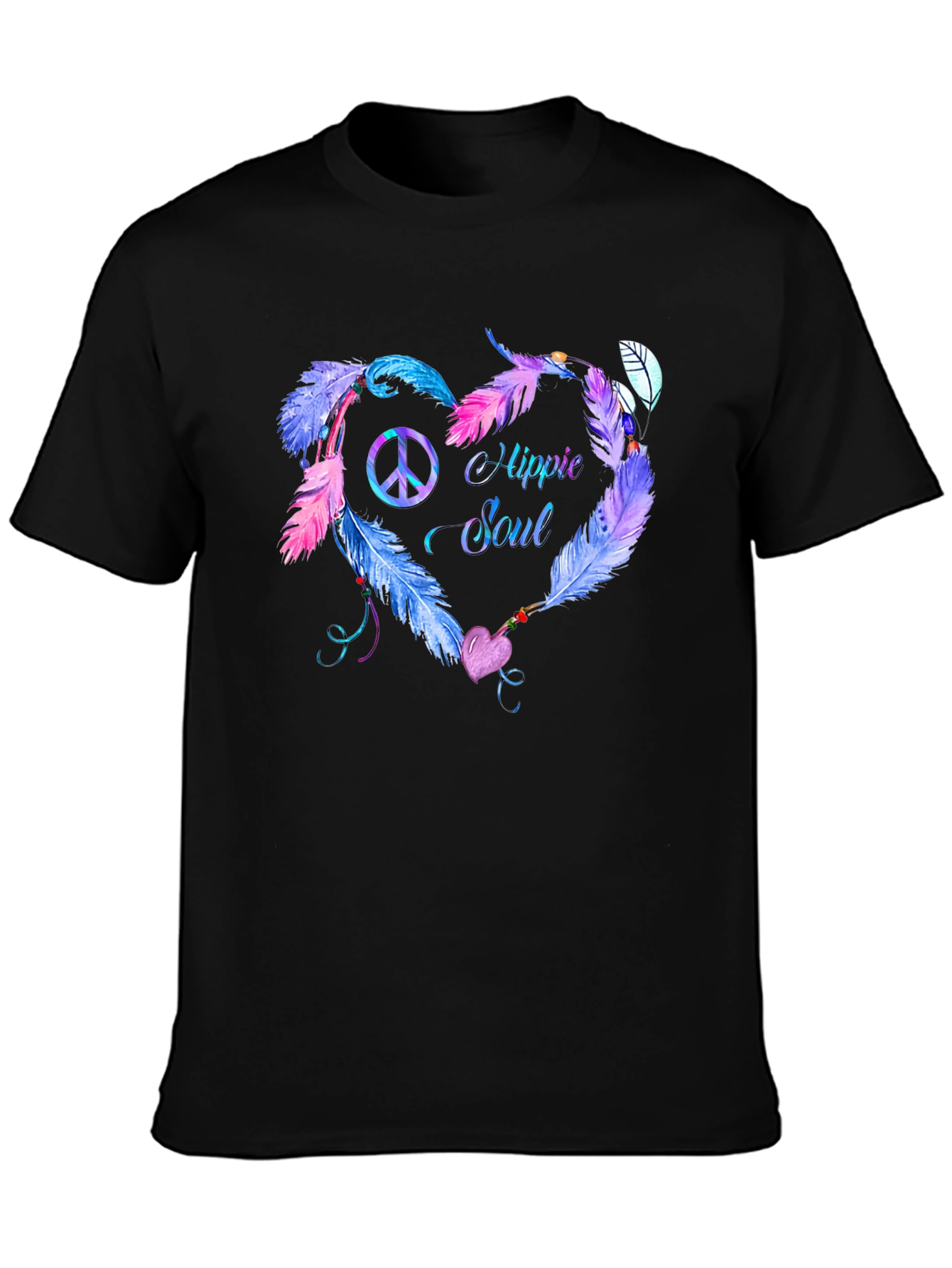 Hippie Soul Feather Heart T-Shirt