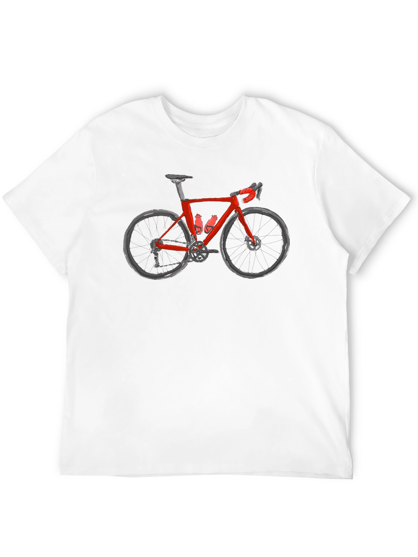 Cycling T-Shirt - Red Bike Graphic Tee