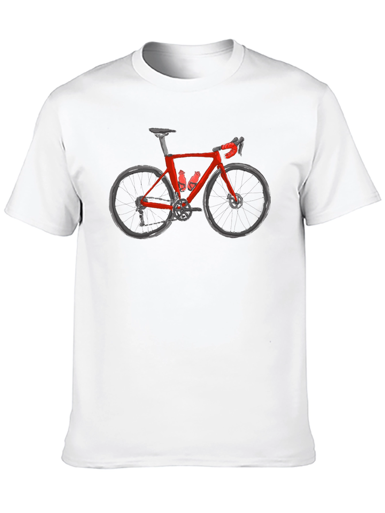 Cycling T-Shirt - Red Bike Graphic Tee