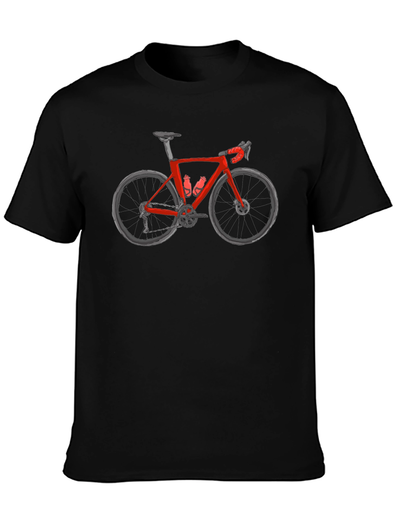 Cycling T-Shirt - Red Bike Graphic Tee