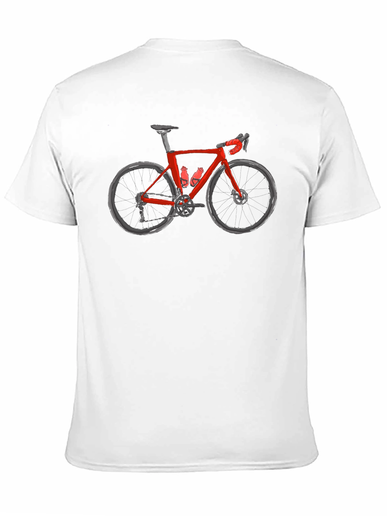 Cycling T-Shirt - Red Bike Graphic Tee