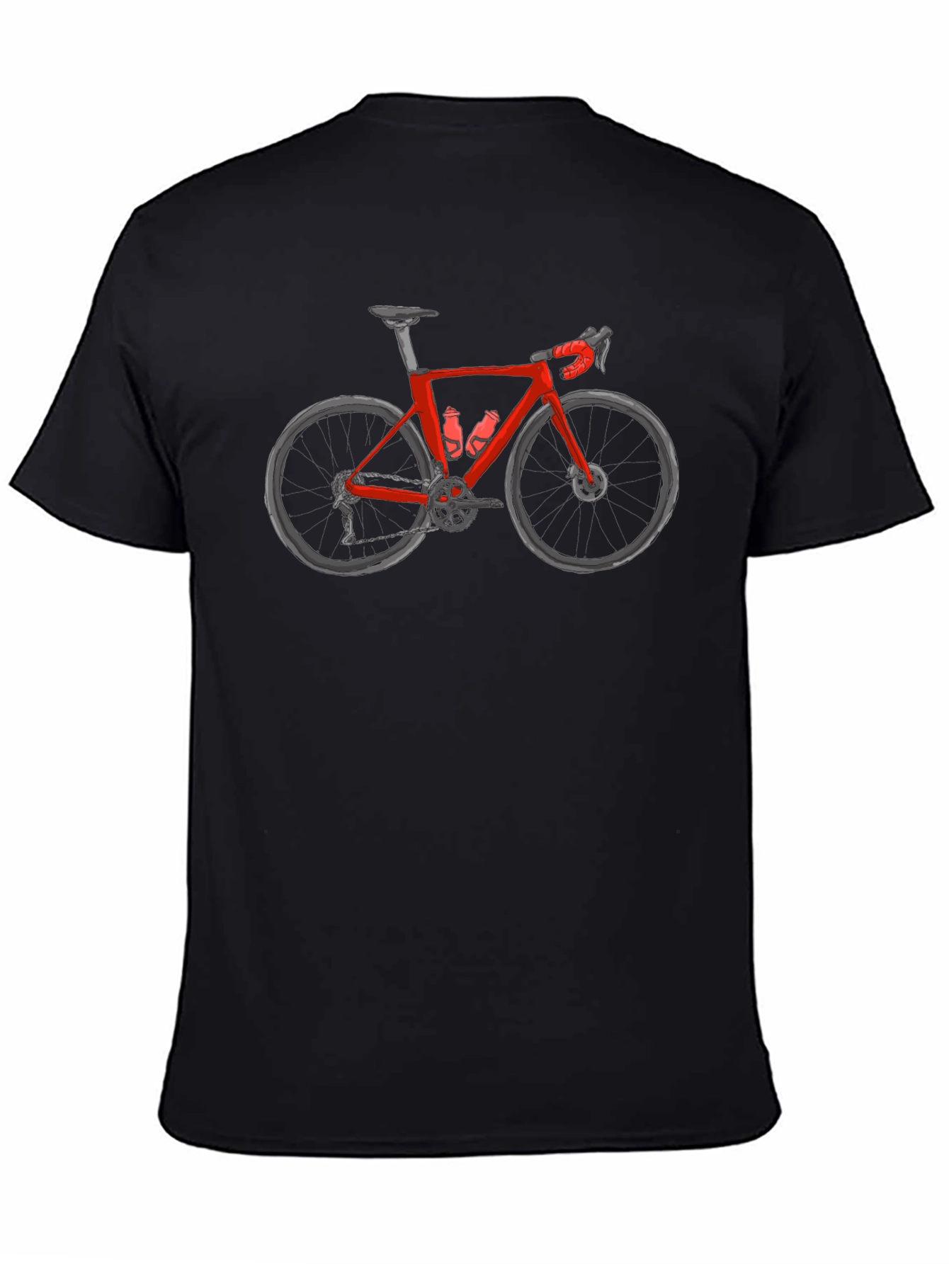 Cycling T-Shirt - Red Bike Graphic Tee