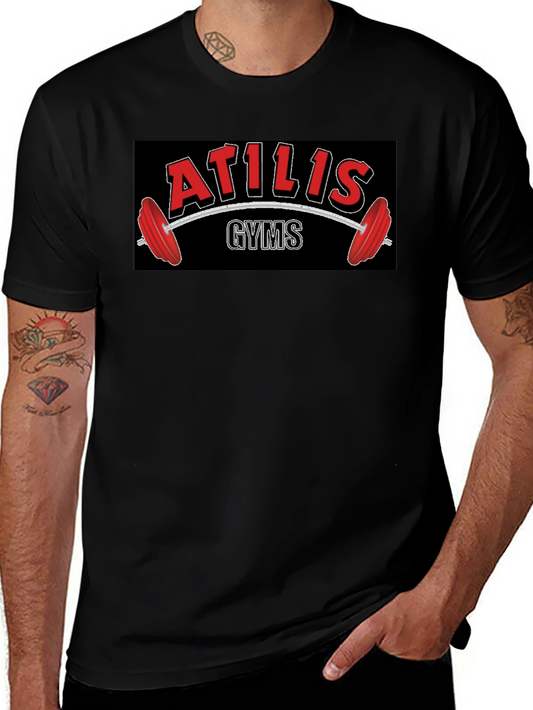 Atilis Gyms Black T-Shirt - Weightlifting Apparel
