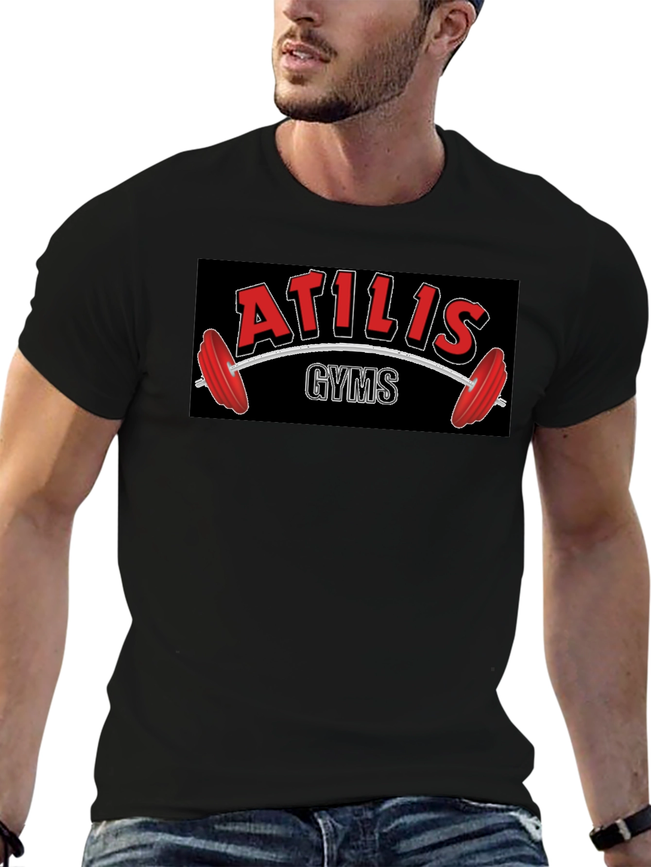 Atilis Gyms Black T-Shirt - Weightlifting Apparel