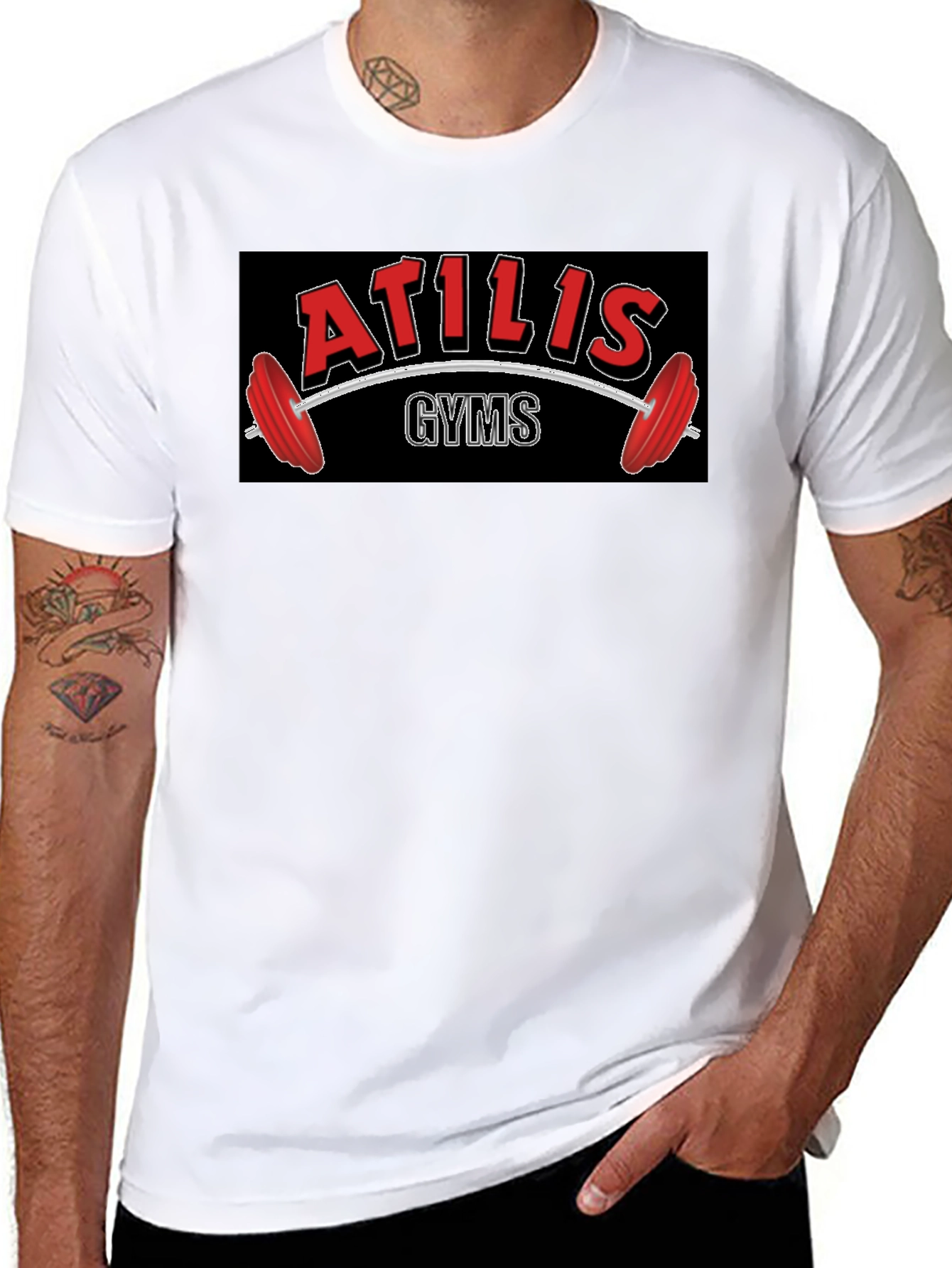 Atilis Gyms Black T-Shirt - Weightlifting Apparel