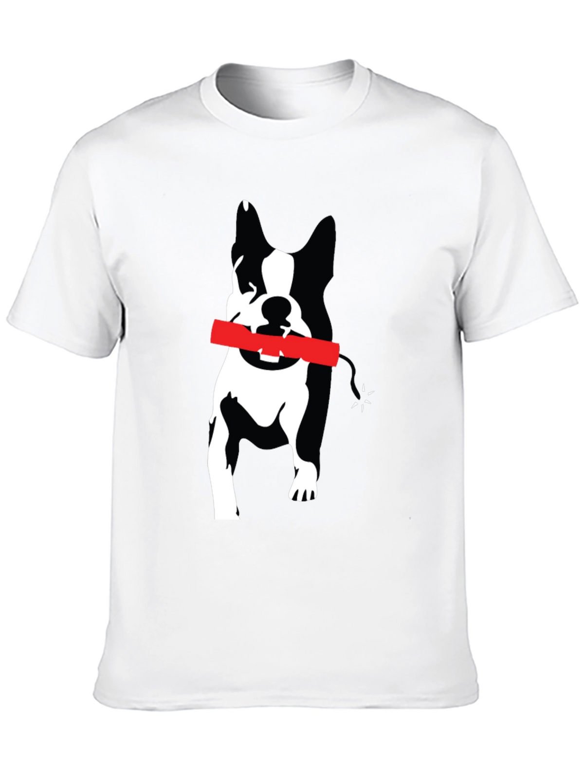 Dog with Dynamite Graphic Tee - Black Cotton T-Shirt