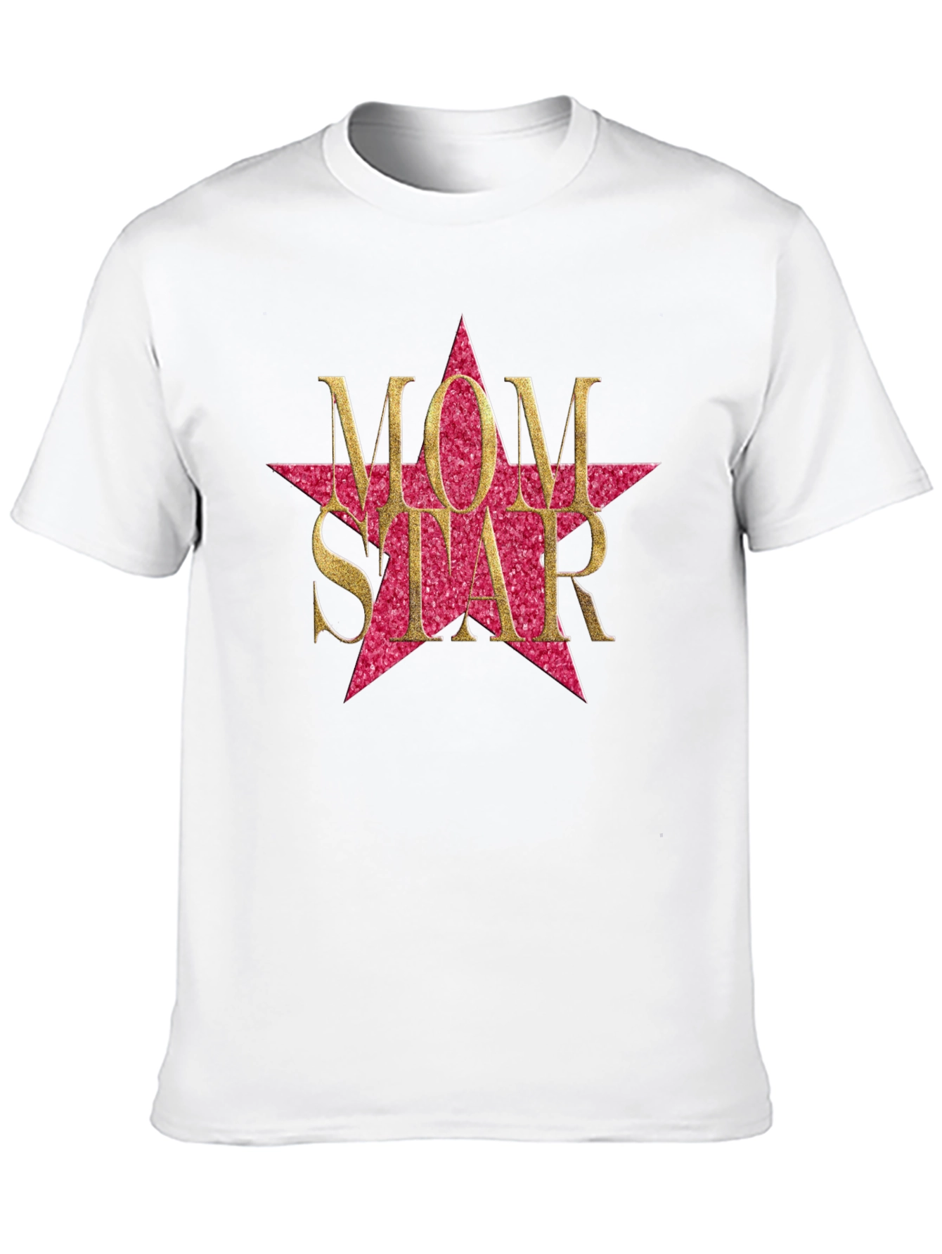 Mom Star Graphic Tee - Black Cotton Blend