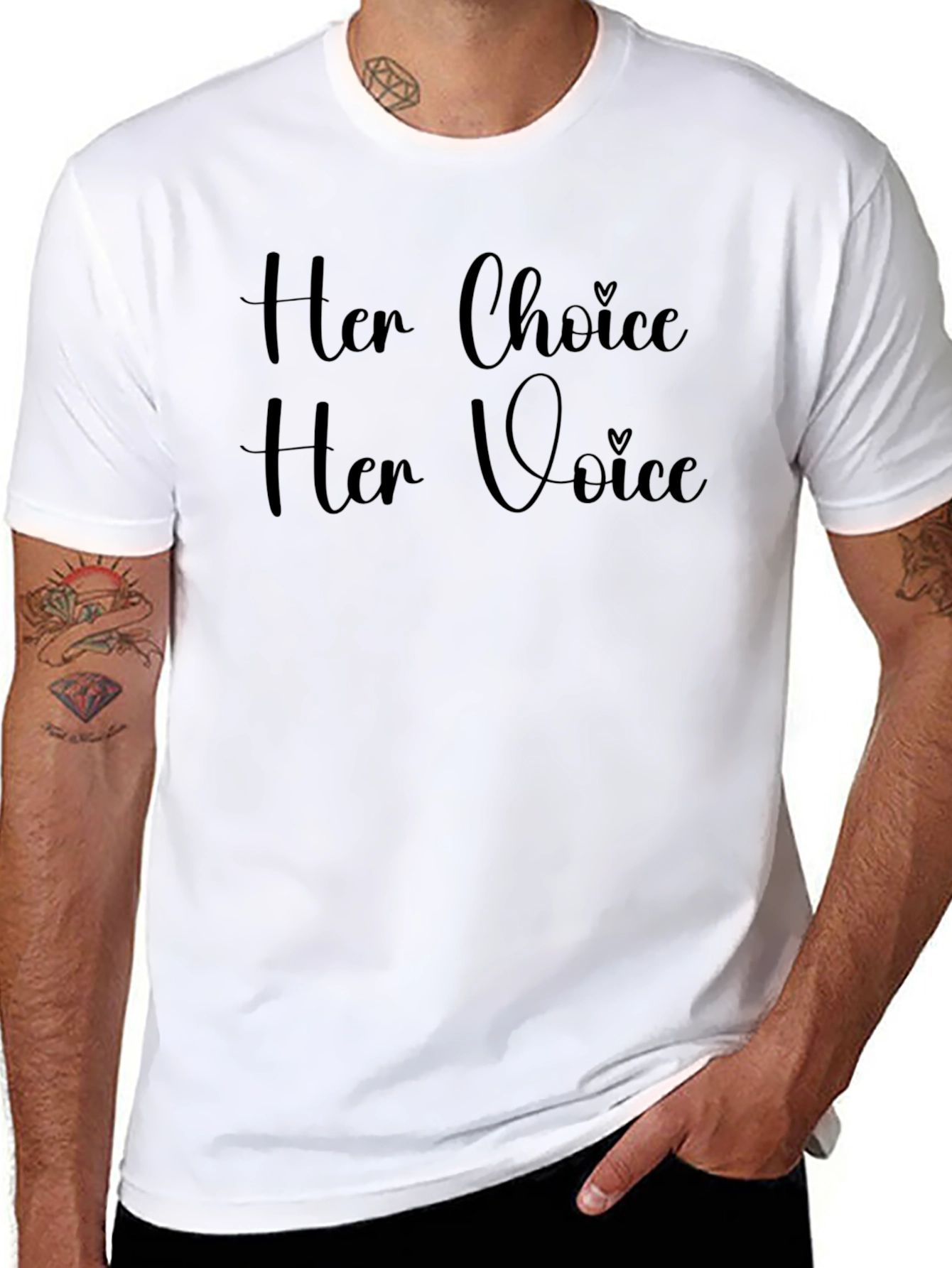 Her Choice Her Voice Graphic Tee - Black