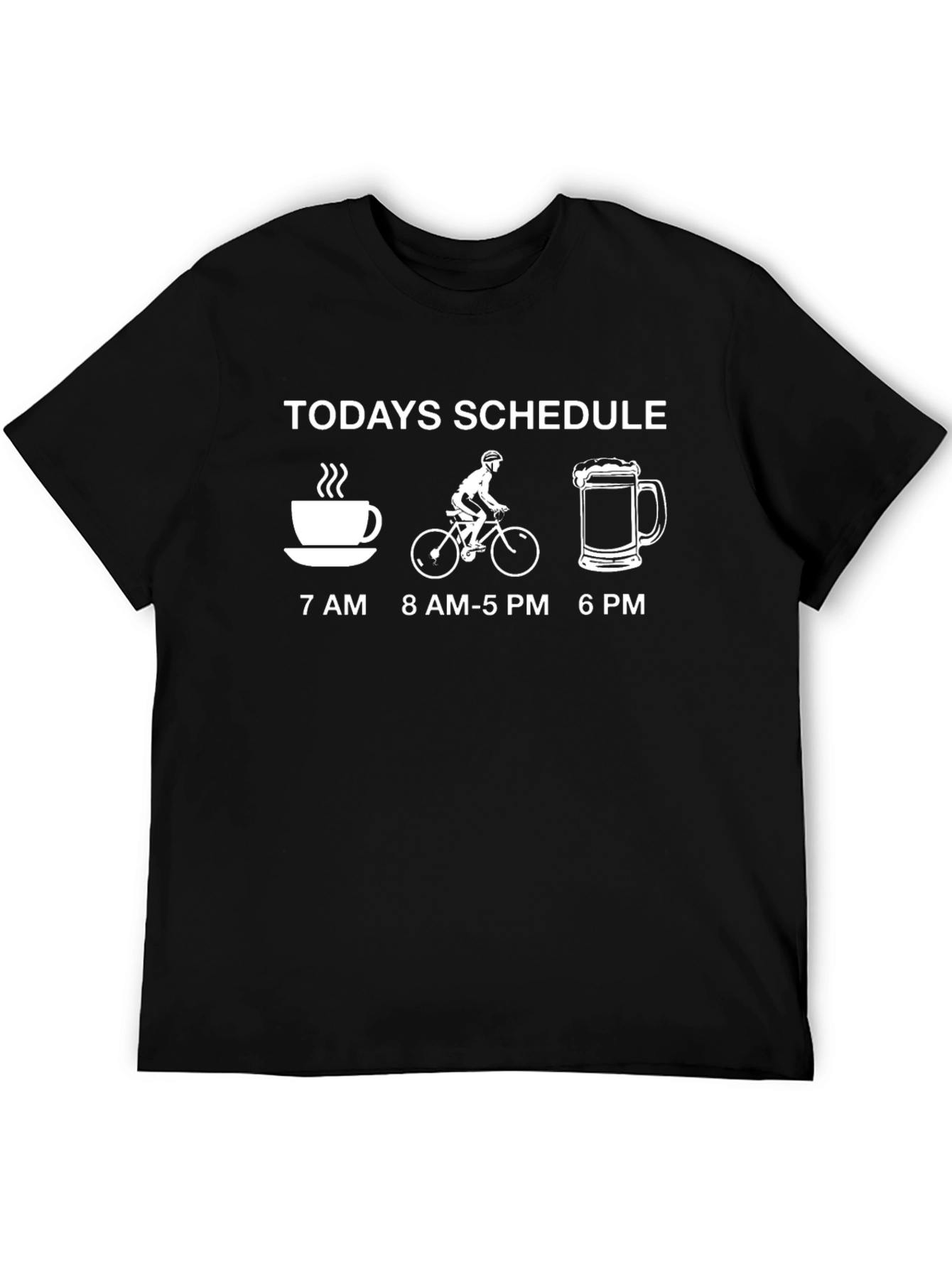 Todays Schedule T-Shirt - Coffee Bike Beer