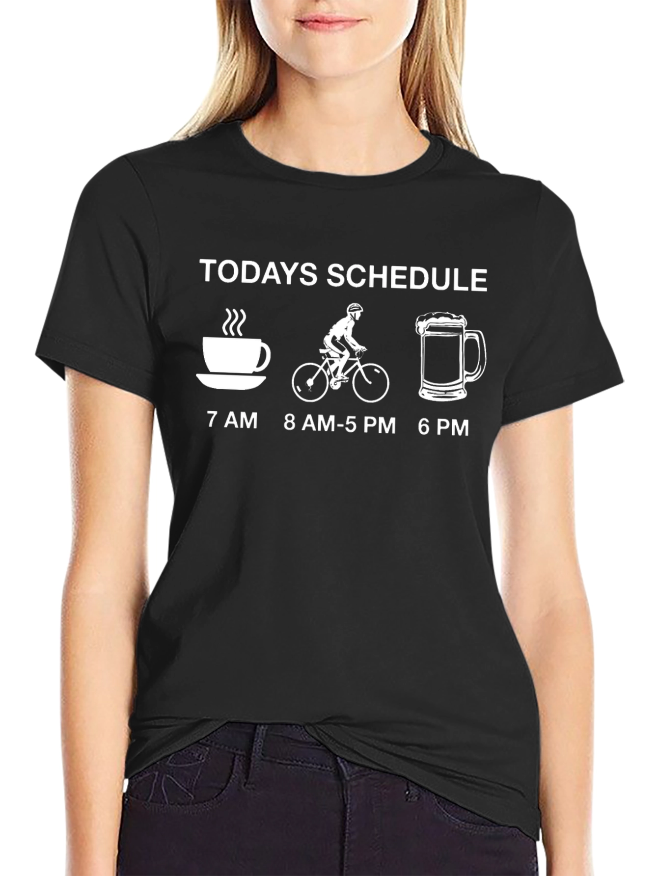 Todays Schedule T-Shirt - Coffee Bike Beer