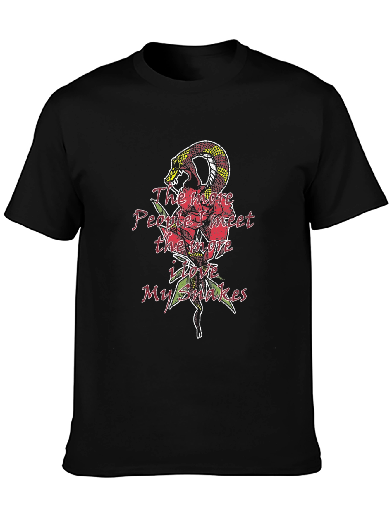 Mens Snake Rose T-Shirt