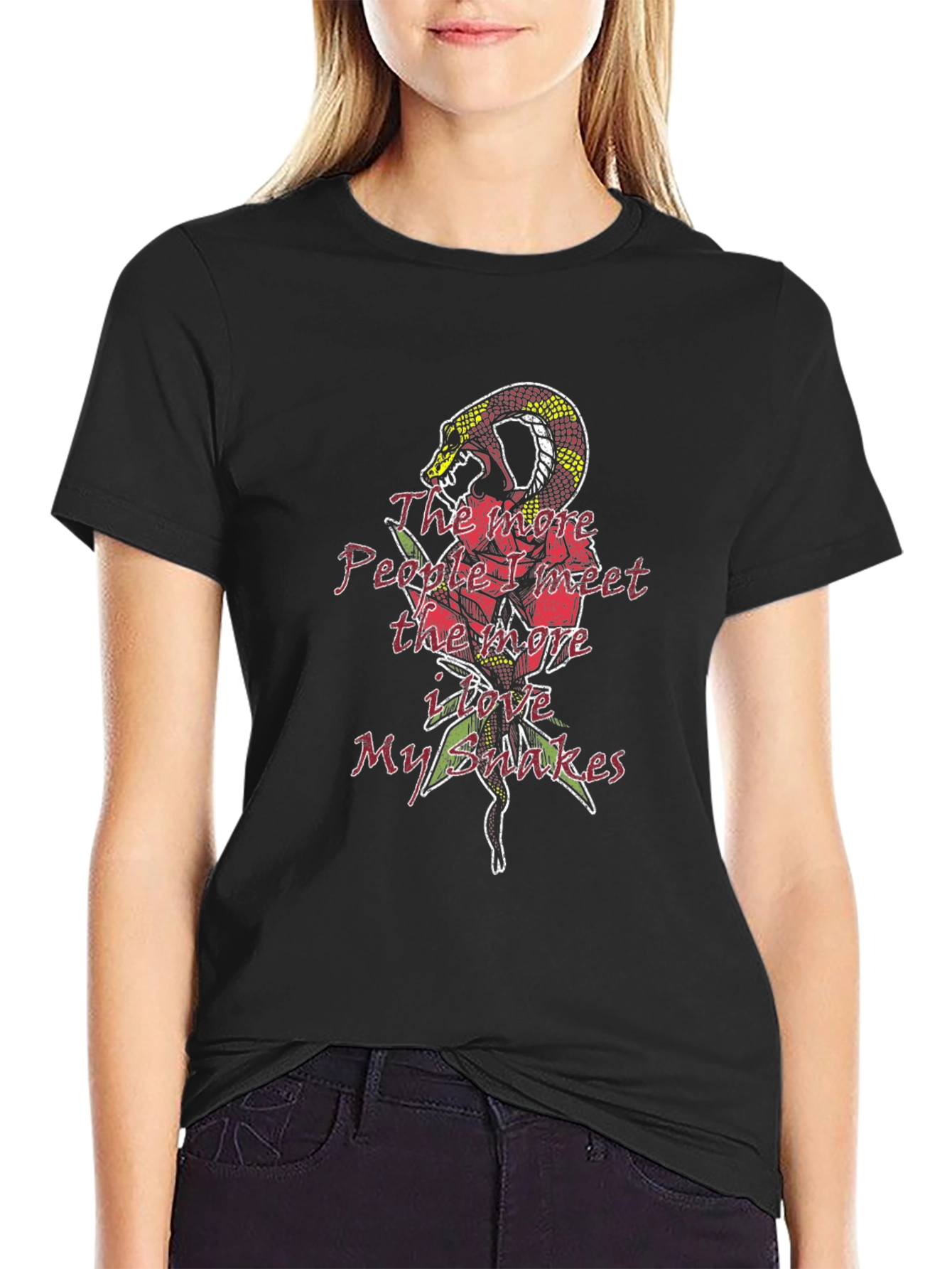 Mens Snake Rose T-Shirt