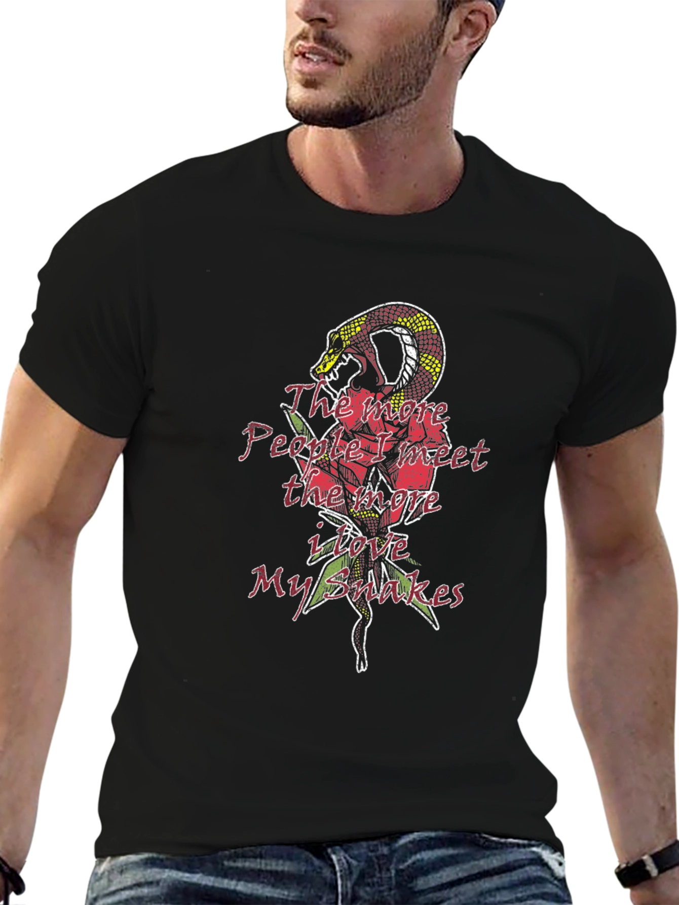 Mens Snake Rose T-Shirt