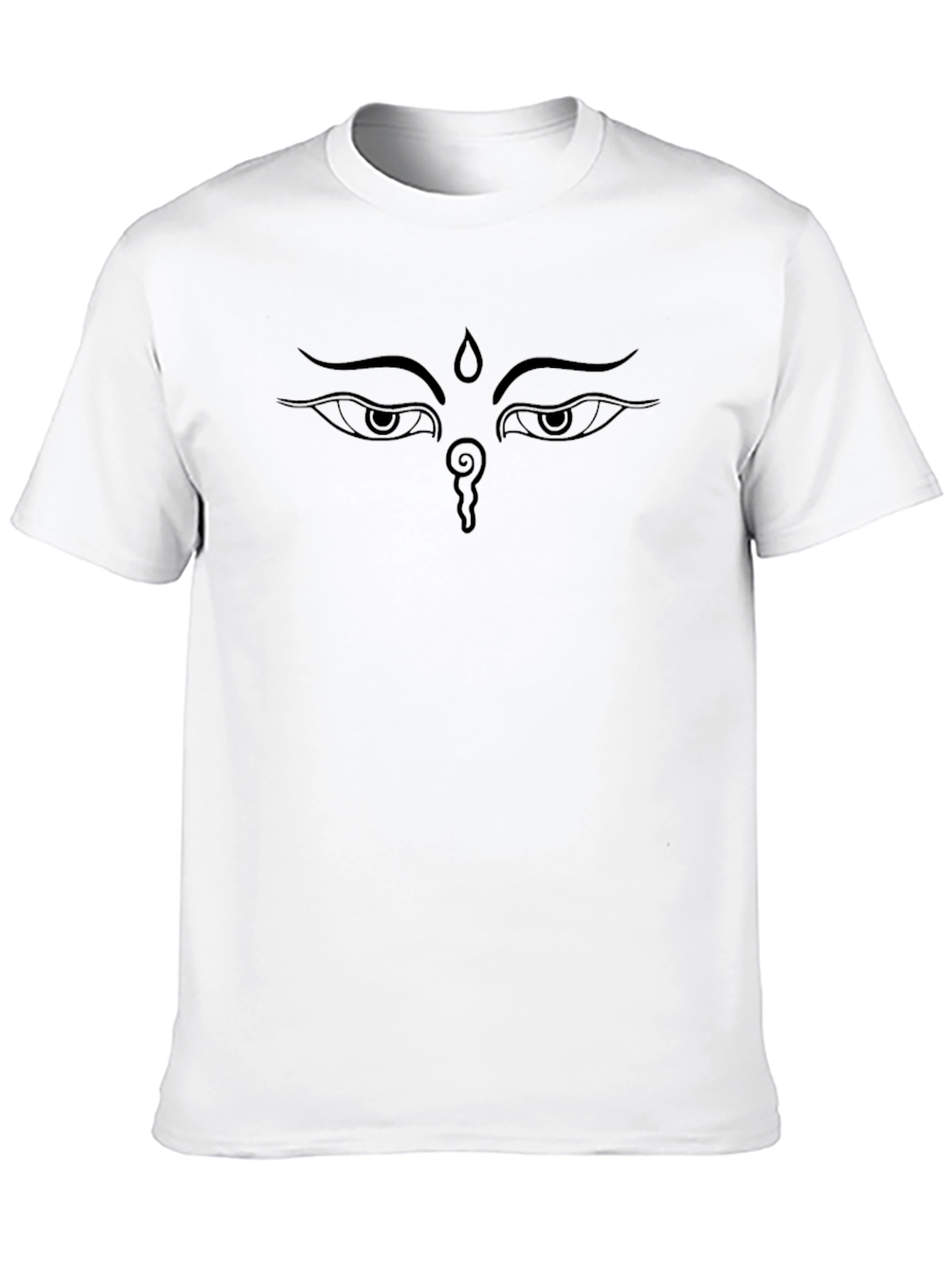 Buddha Eye Graphic Tee - Black Cotton T-Shirt