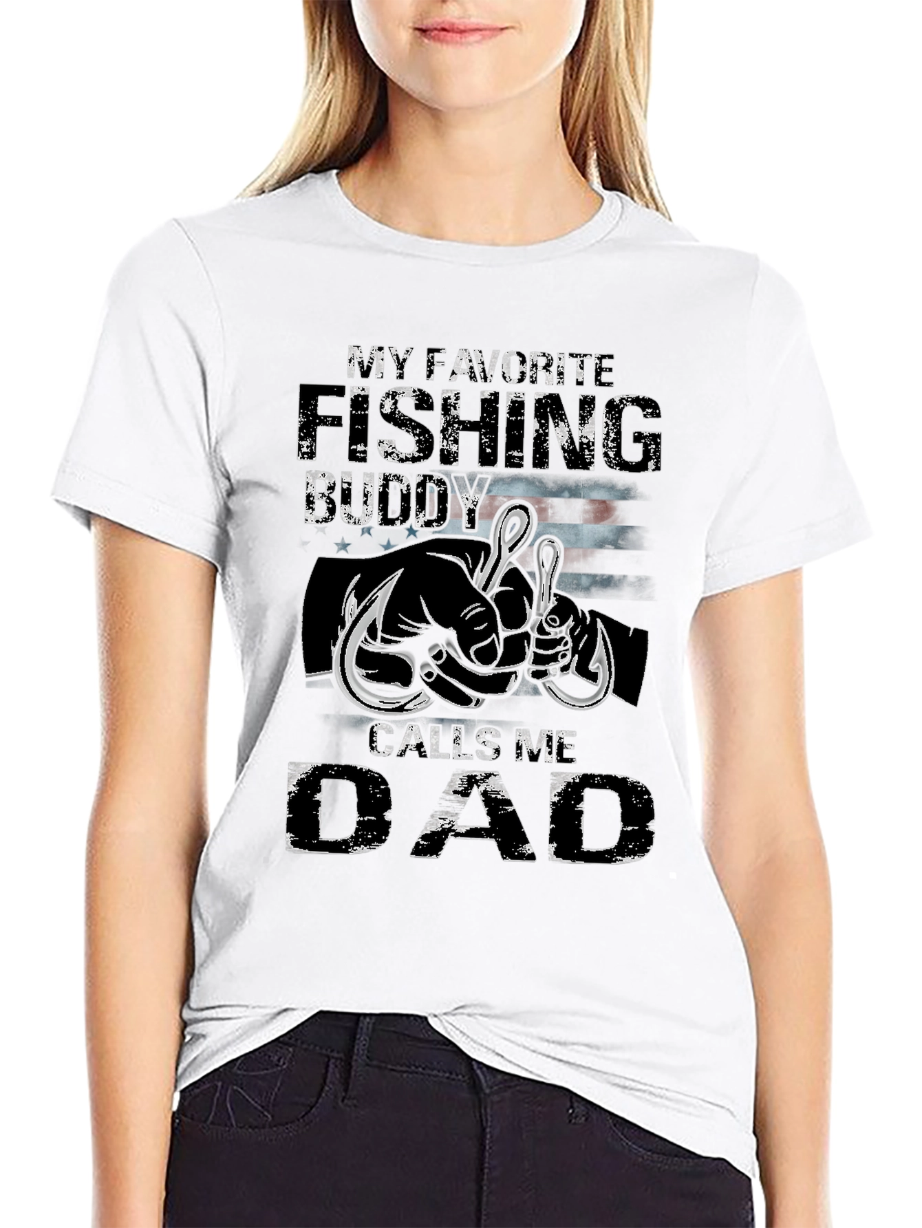 Fishing Buddy Dad T-Shirt: Fathers Day Gift