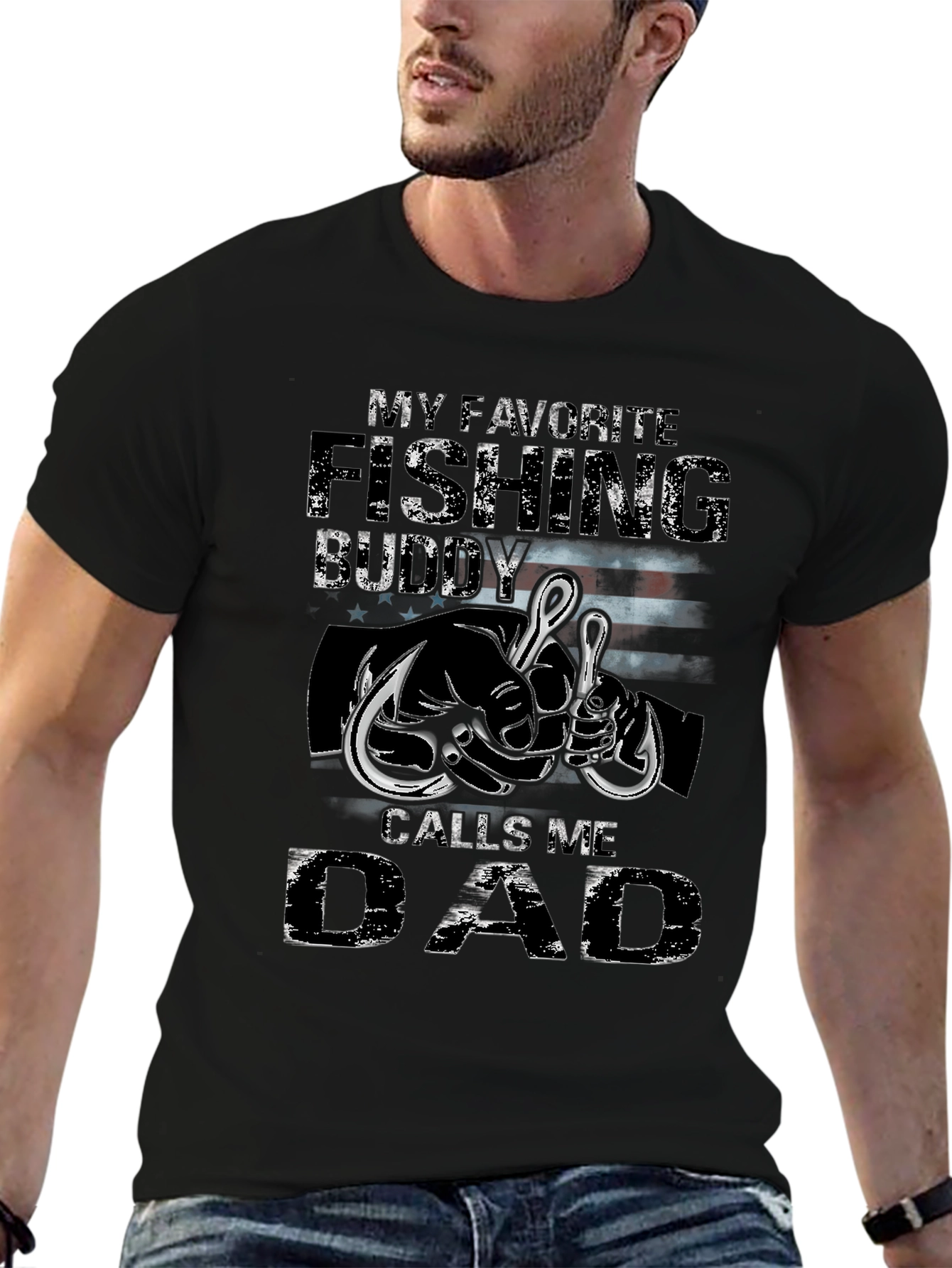 Fishing Buddy Dad T-Shirt: Fathers Day Gift