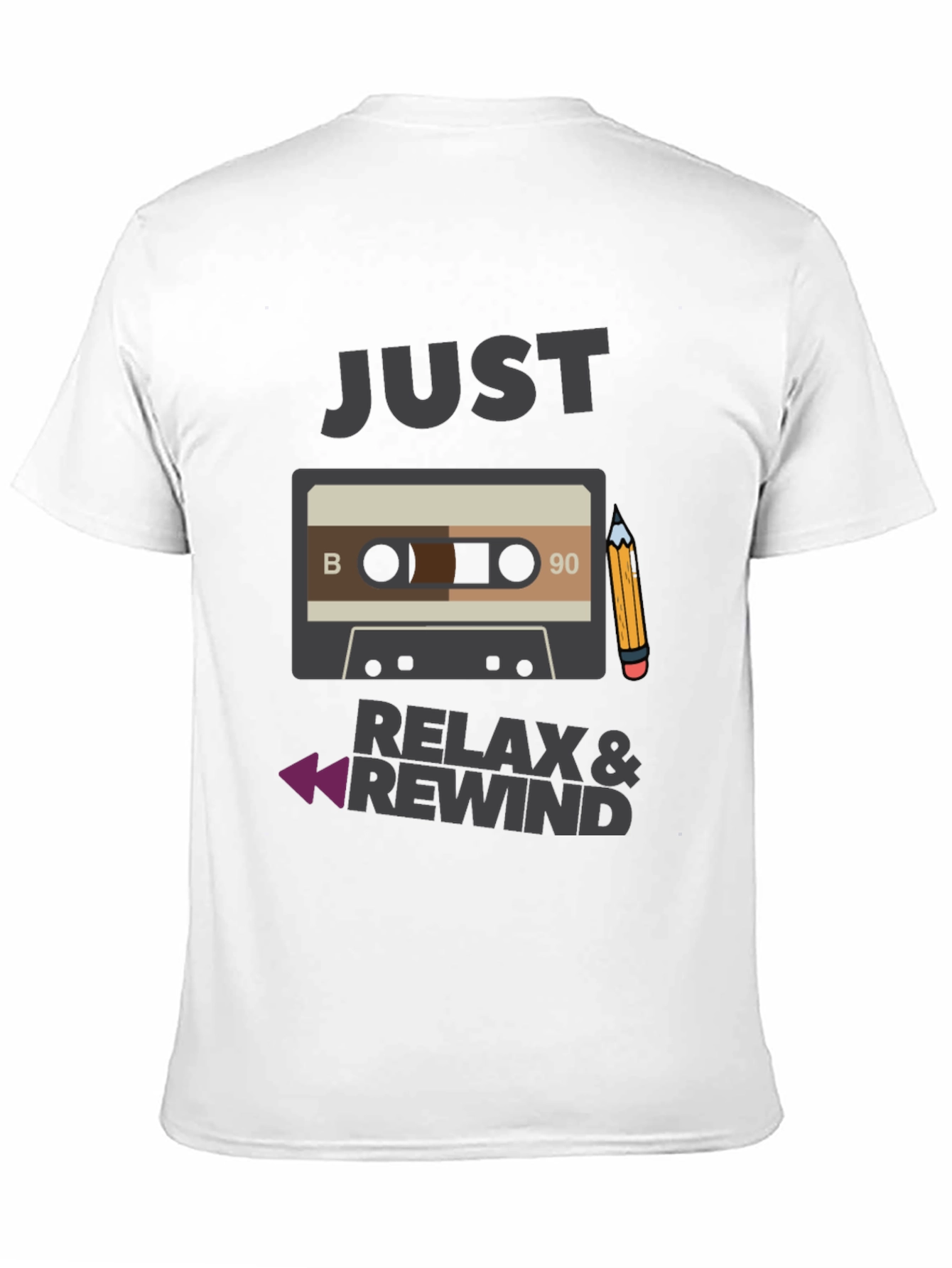 Just Relax & Rewind Cassette Tape Graphic Tee