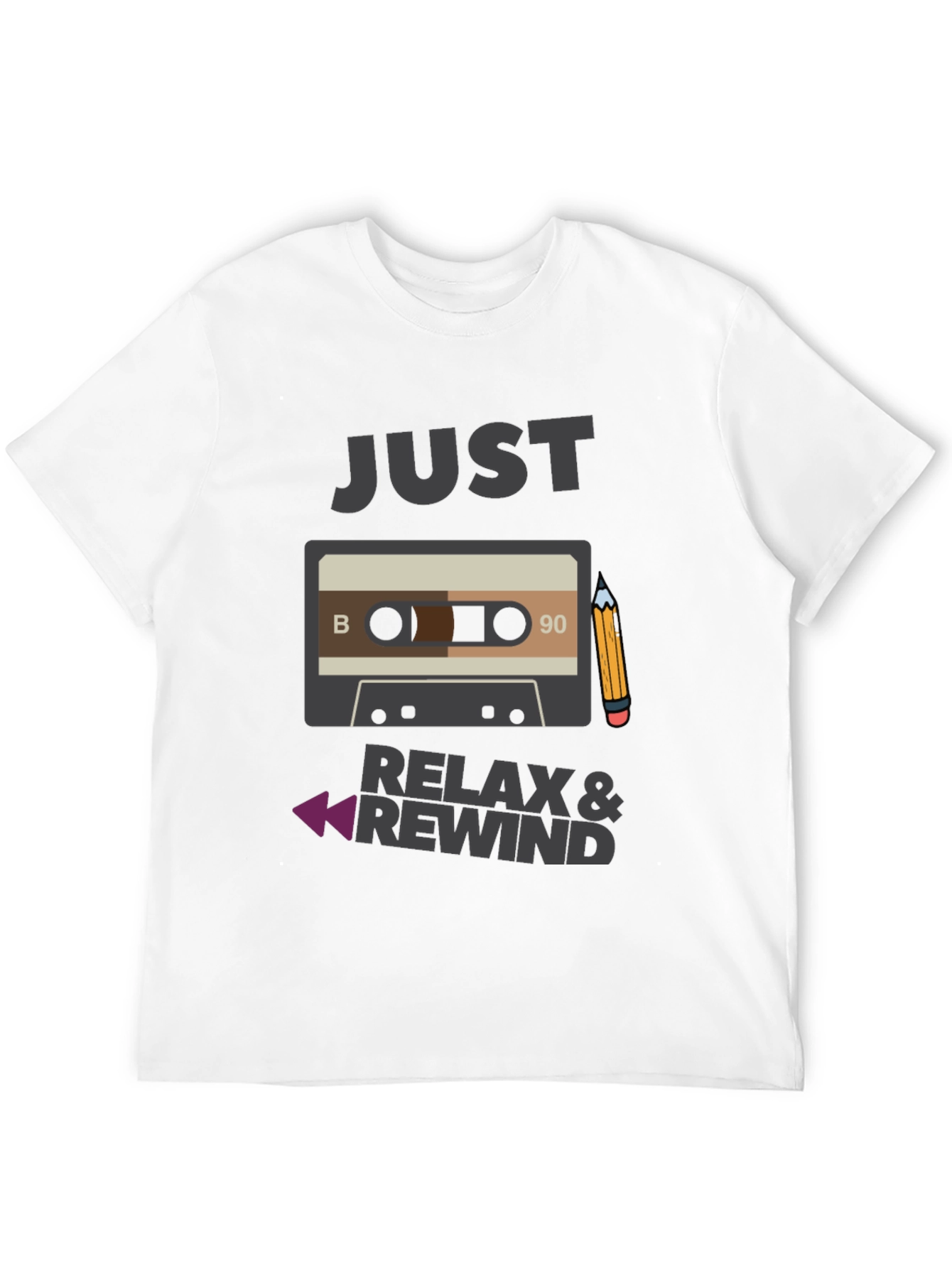 Just Relax & Rewind Cassette Tape Graphic Tee