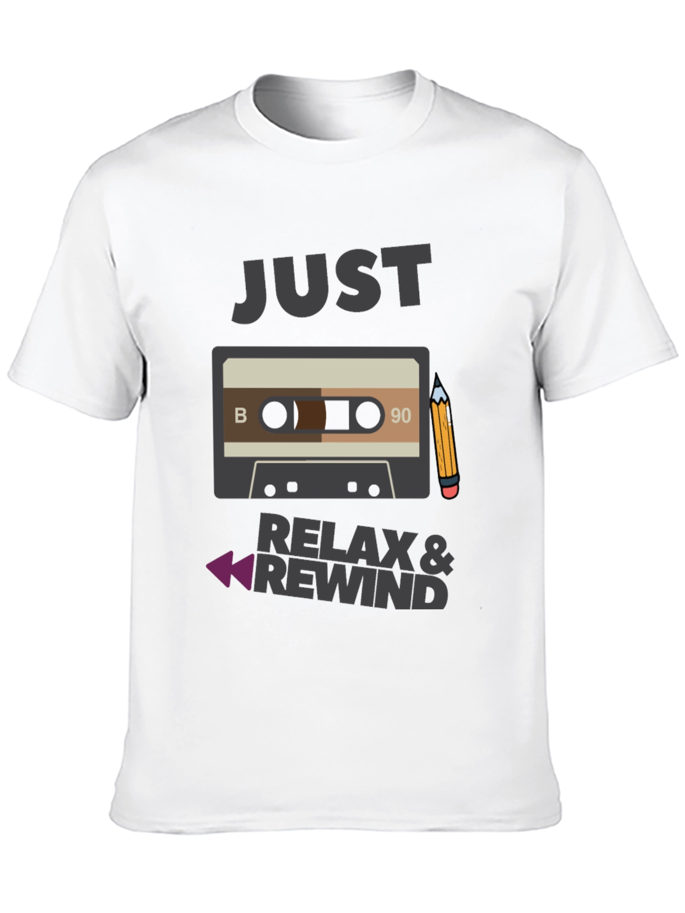 Just Relax & Rewind Cassette Tape Graphic Tee