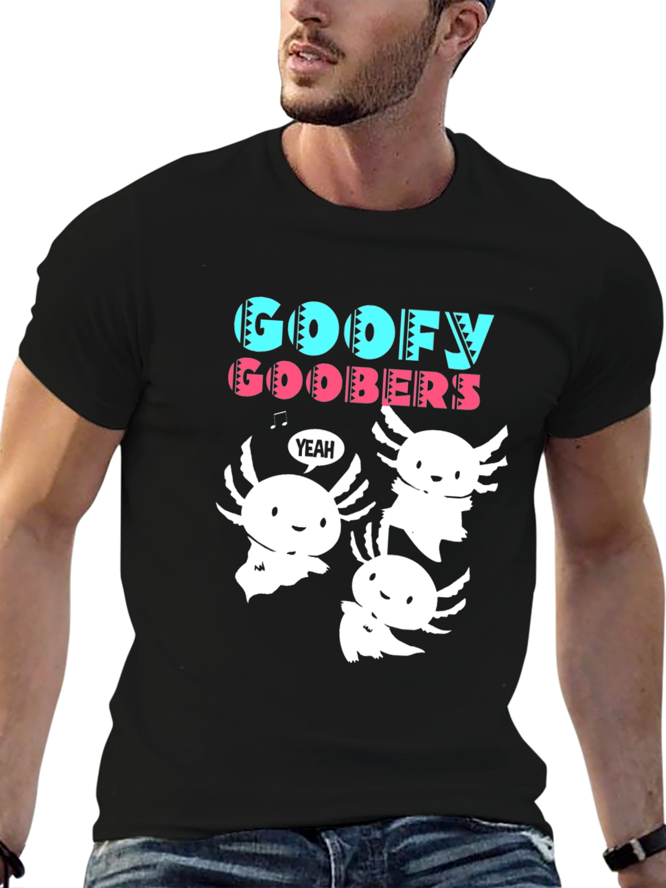 Goofy Goobers Axolotl Black T-Shirt