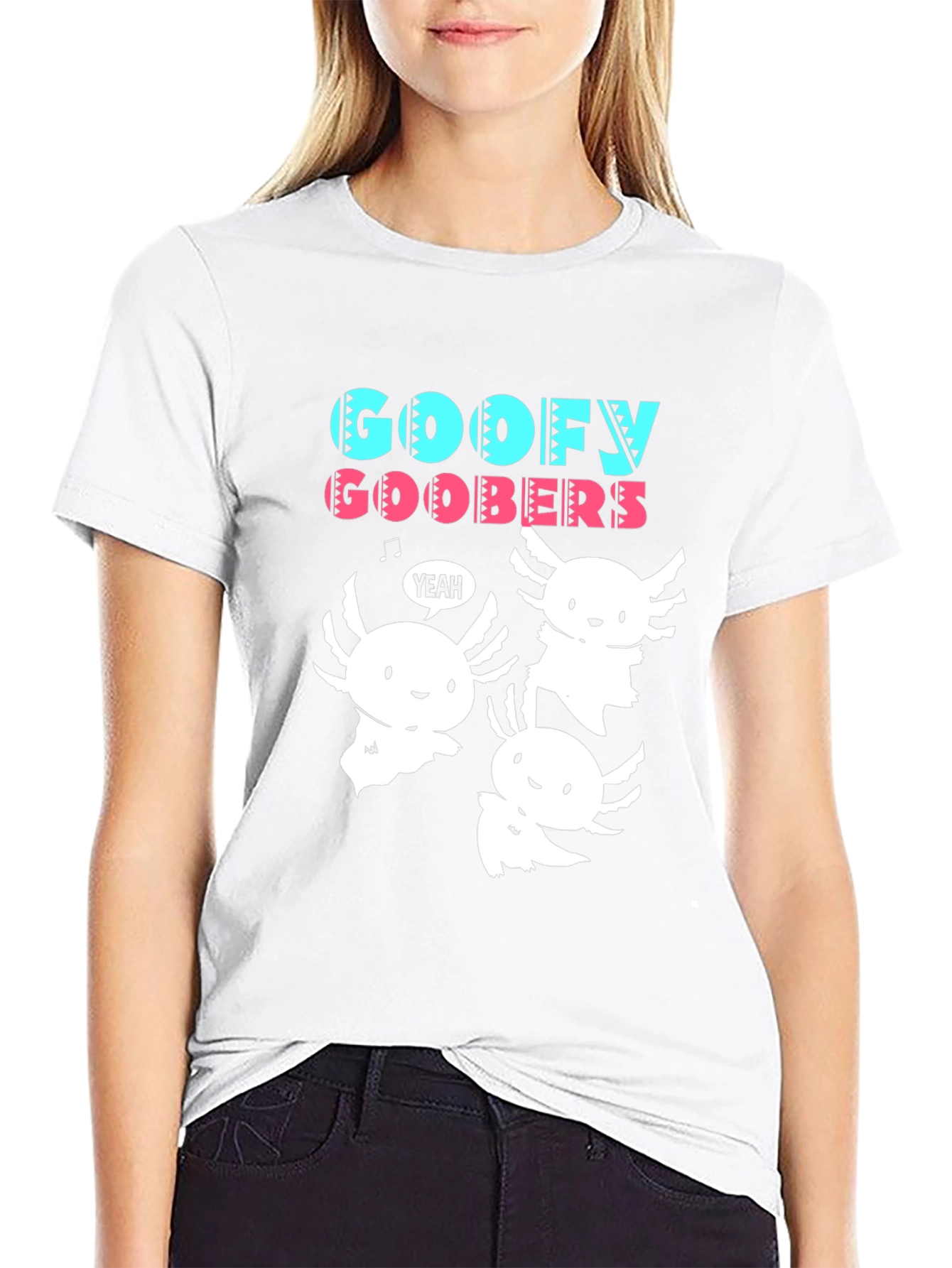 Goofy Goobers Axolotl Black T-Shirt